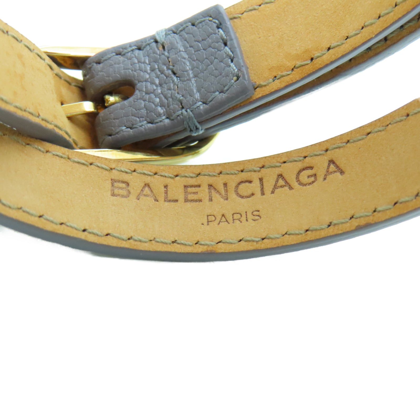 BALENCIAGA 羊皮皮革Bracelet手带灰色
