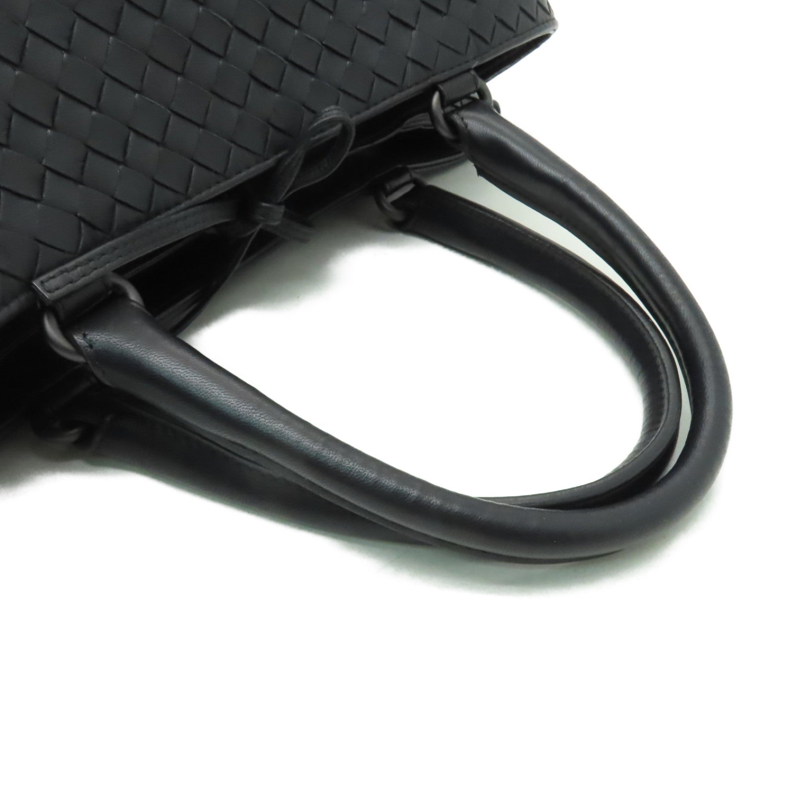 BOTTEGA VENETA 織紋皮革Handbag手挽袋黒色