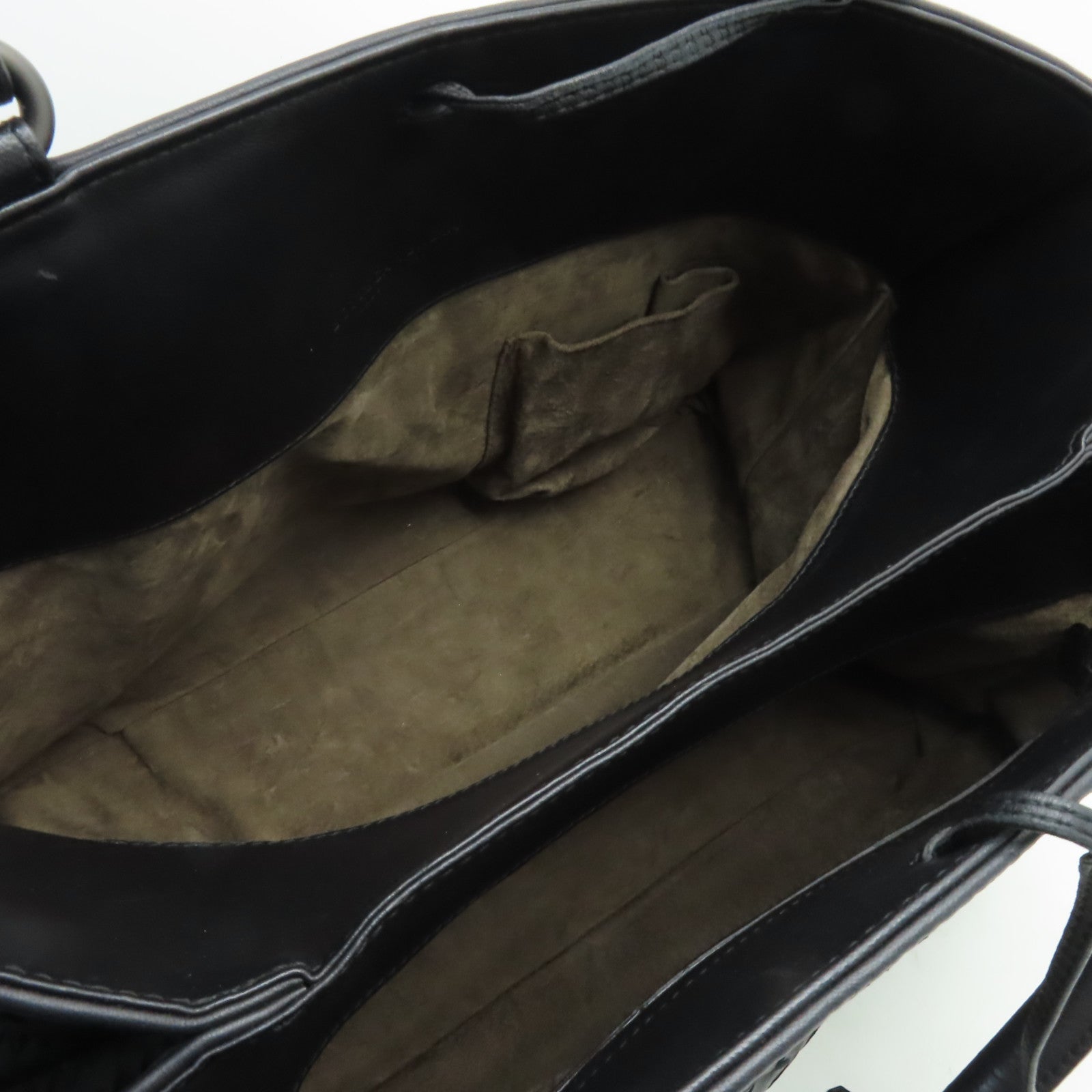 BOTTEGA VENETA 織紋皮革Handbag手挽袋黒色