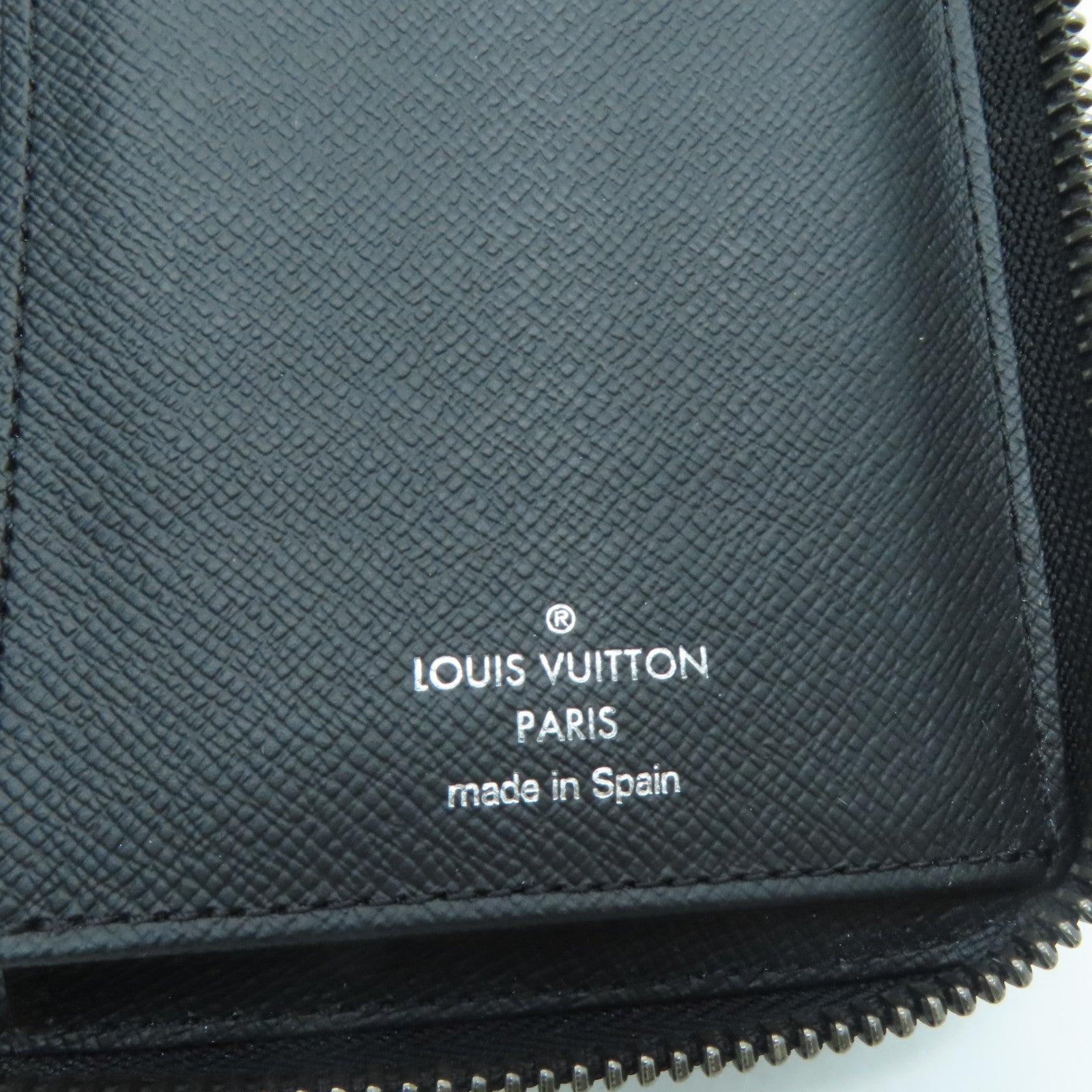 LOUIS VUITTON Monogram Eclipse Long pocketbook silver buckle long wallet black