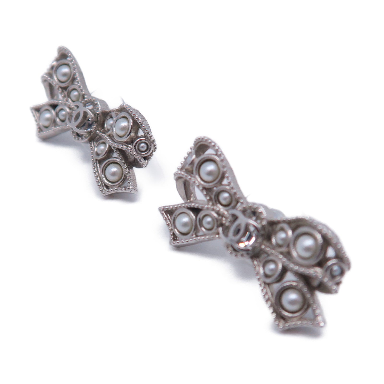 CHANEL 金屬Earring耳環銀色