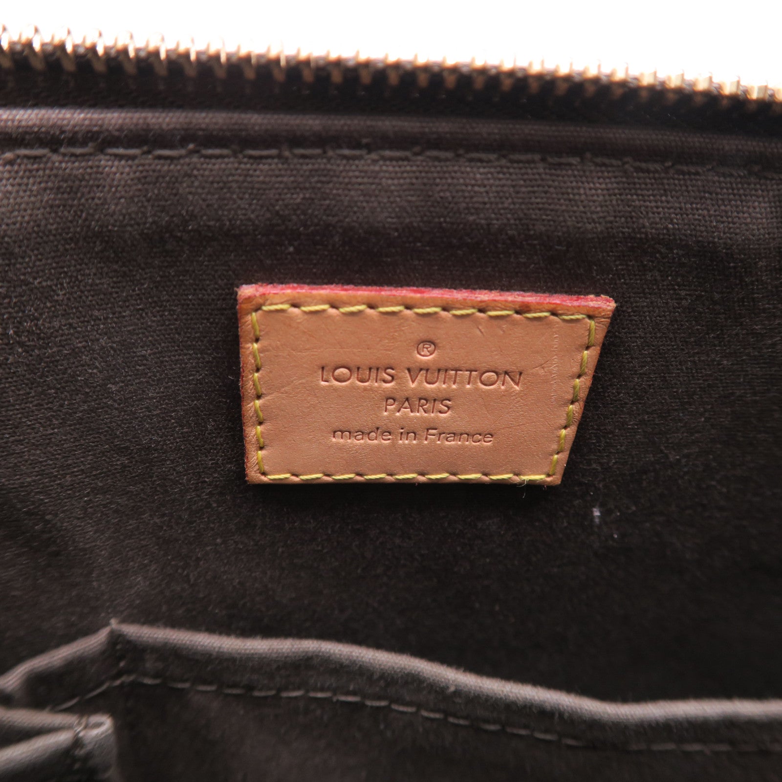 LOUIS VUITTON Vernis Bellevue PM金扣手挽袋綠色