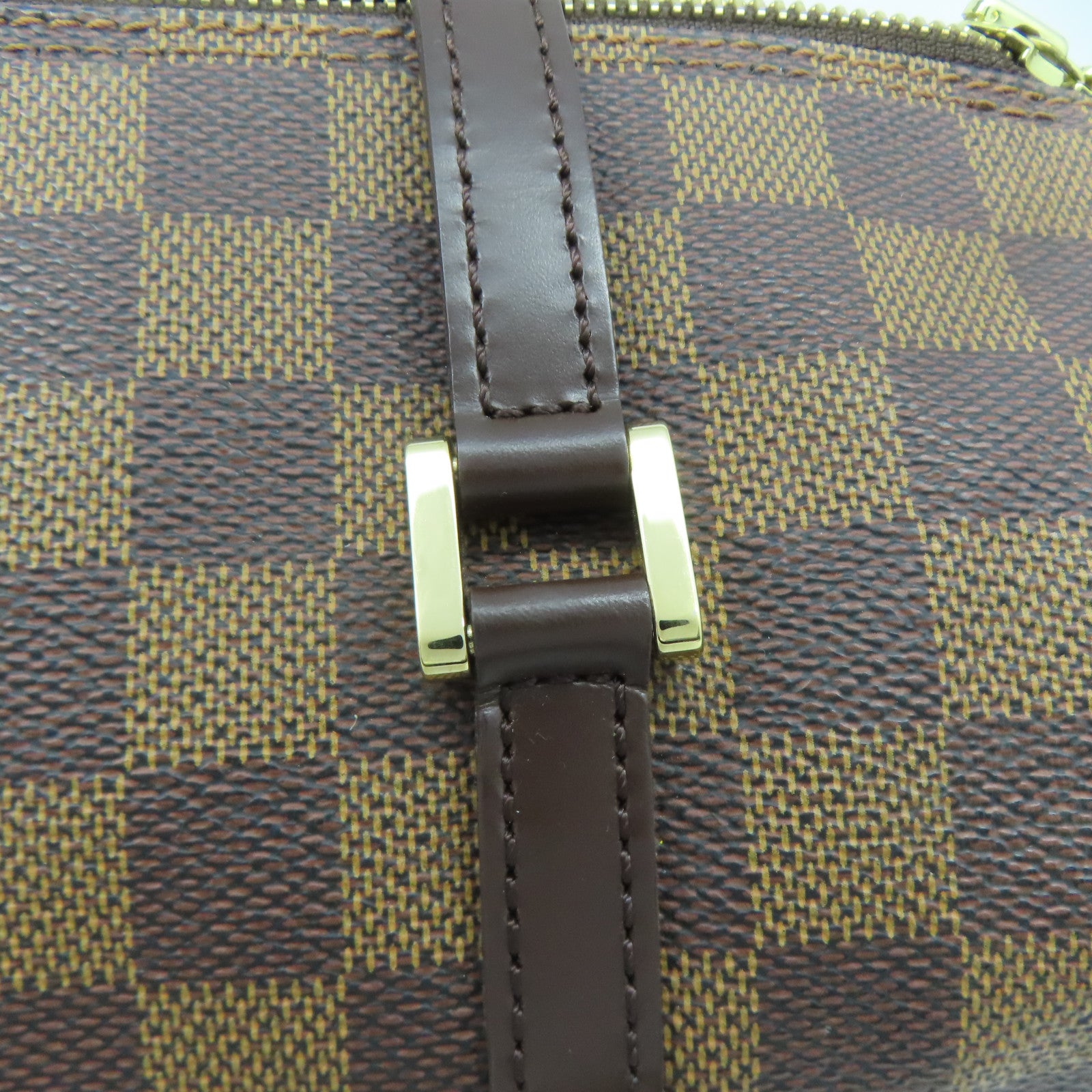 LOUIS VUITTON Damier Papillon GM金扣手挽袋啡色