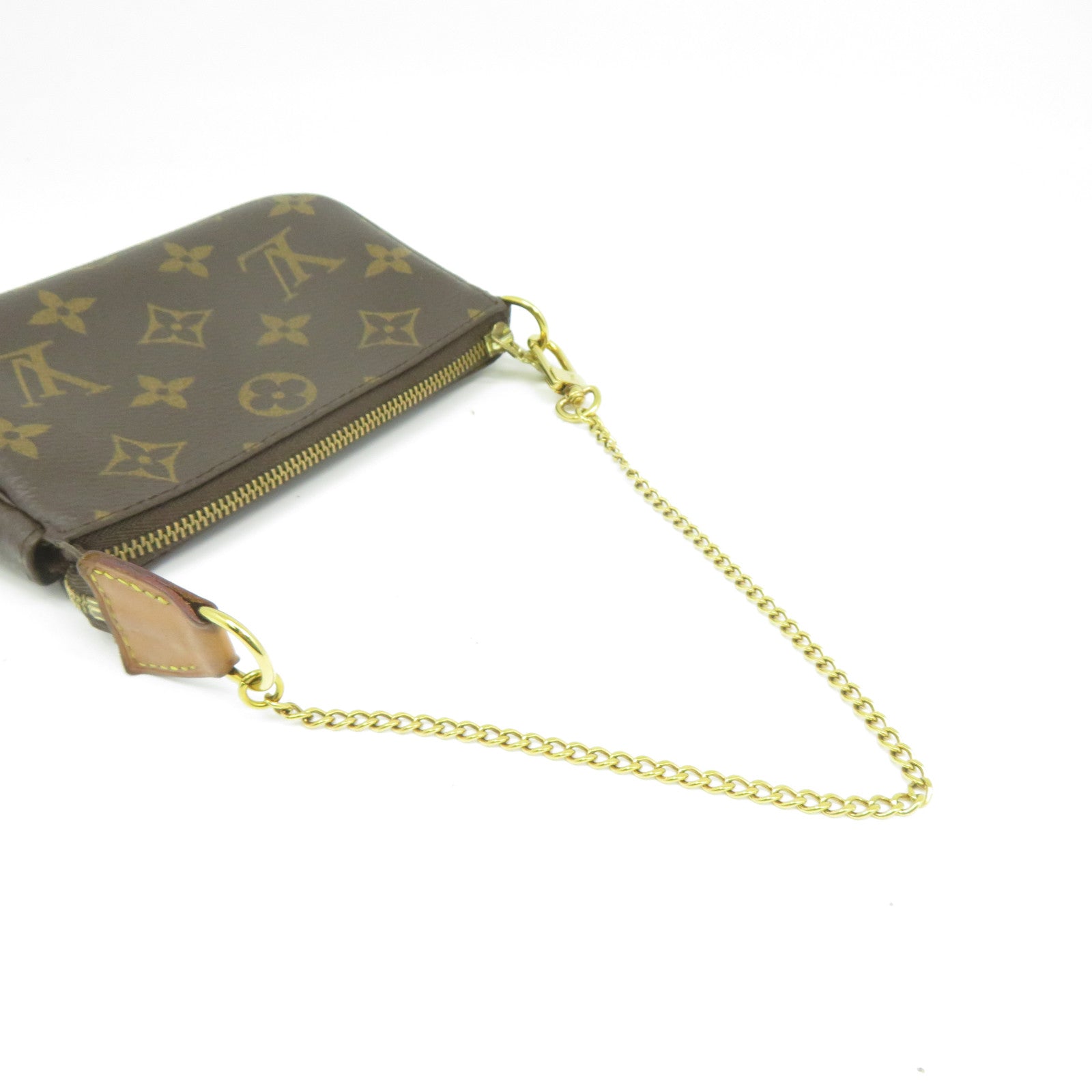 LOUIS VUITTON Monogram Pochette Access金扣手挽袋啡色
