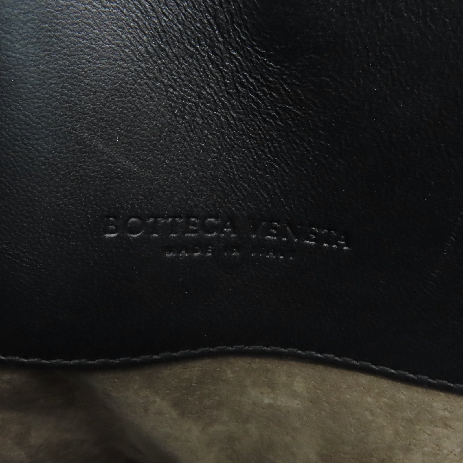 BOTTEGA VENETA 織紋皮革Handbag手挽袋黒色