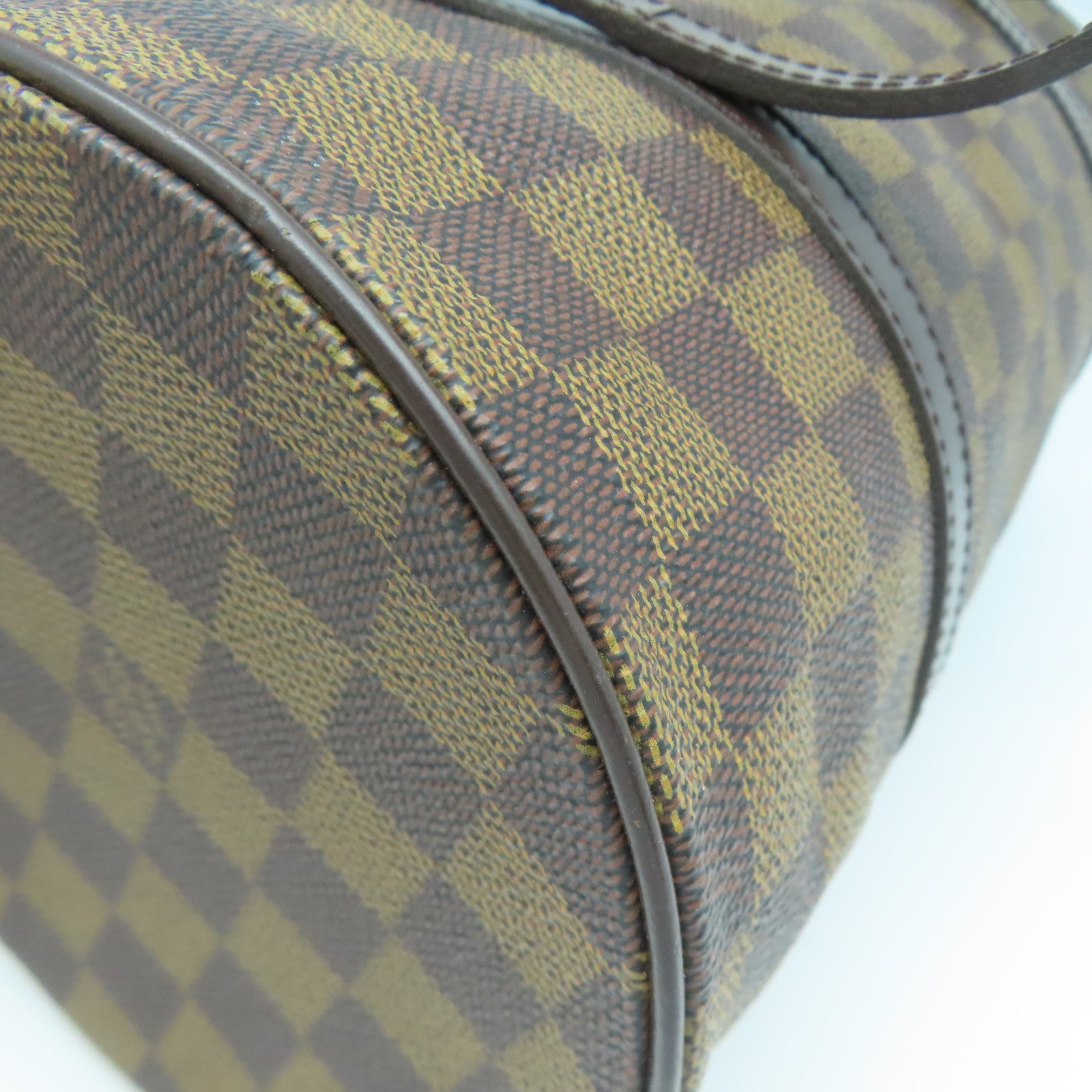 LOUIS VUITTON Damier Papillon GM金扣手挽袋啡色