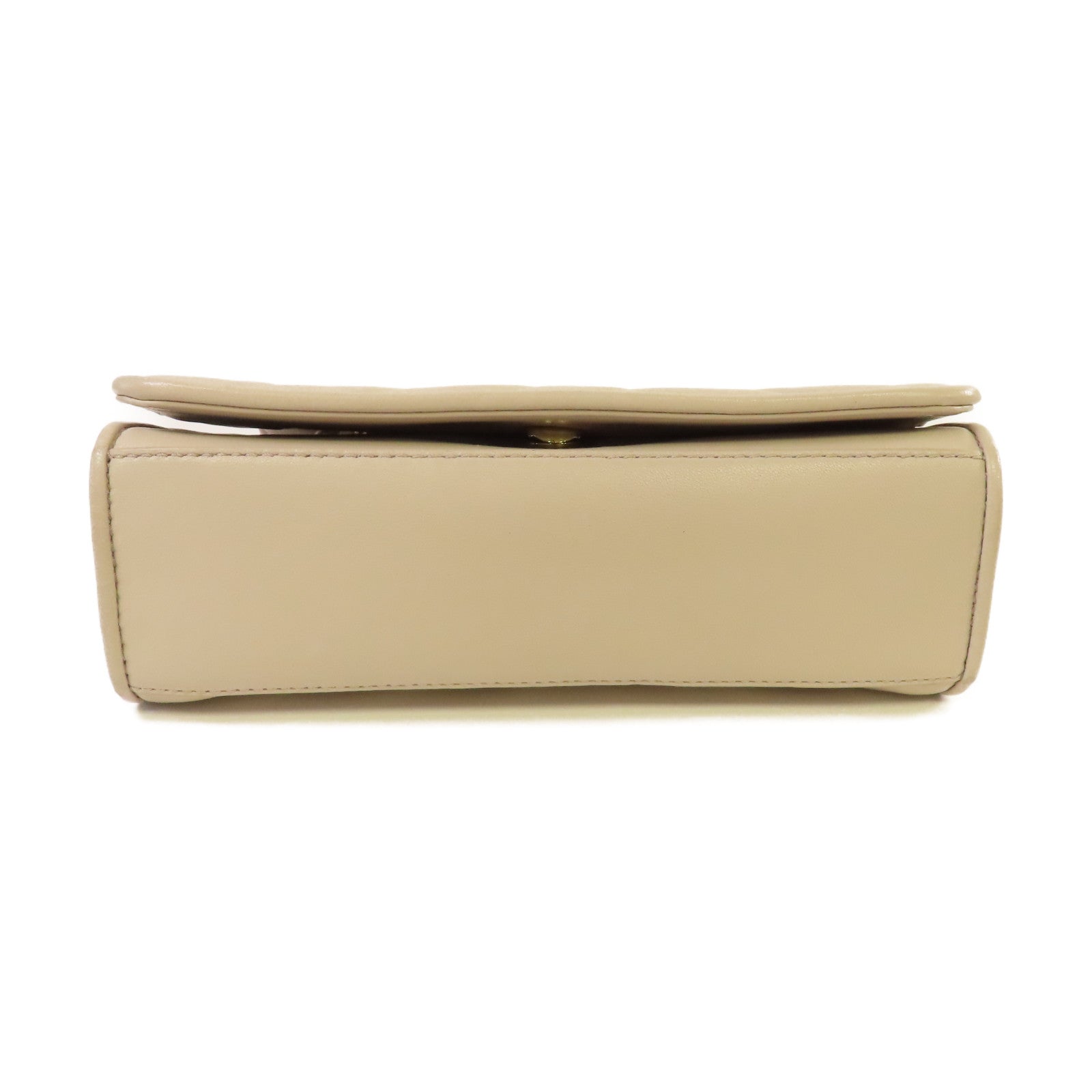 Tory Burch 牛皮皮革Chain Shoulder Bag金扣鏈帶肩背袋杏色