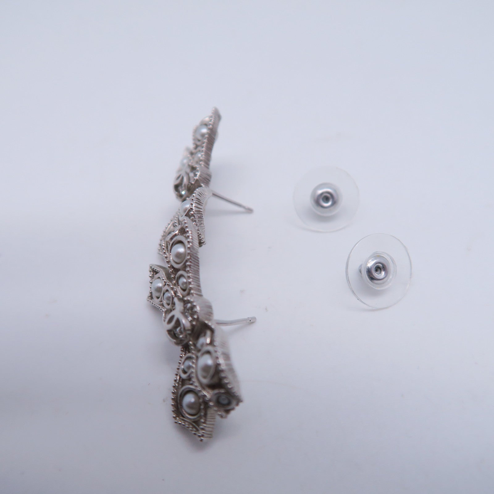 CHANEL 金屬Earring耳環銀色