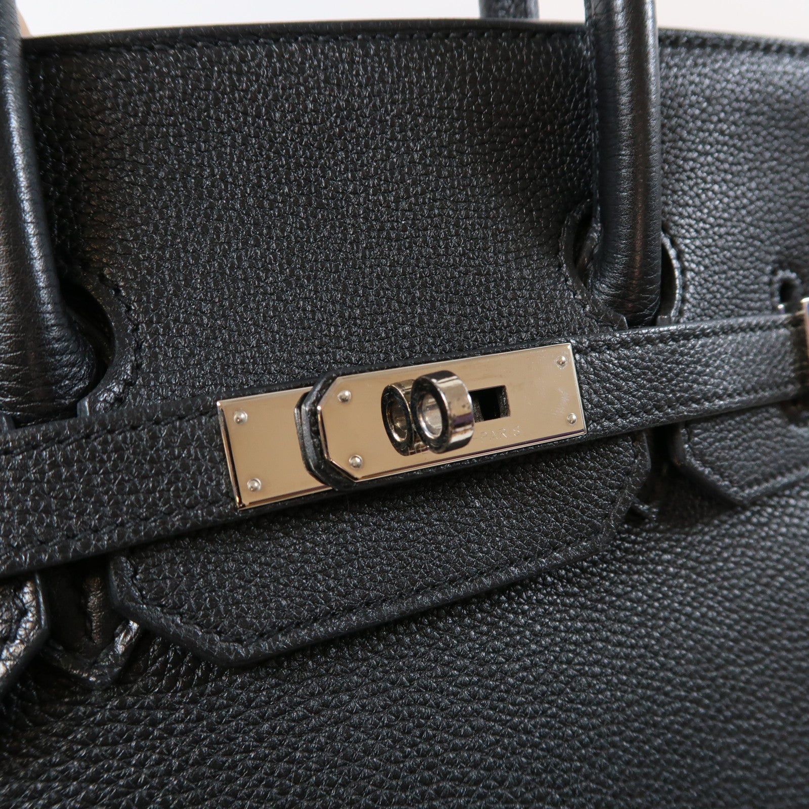 HERMES Togo皮革Birkin 35銀扣手挽袋Noir黑色