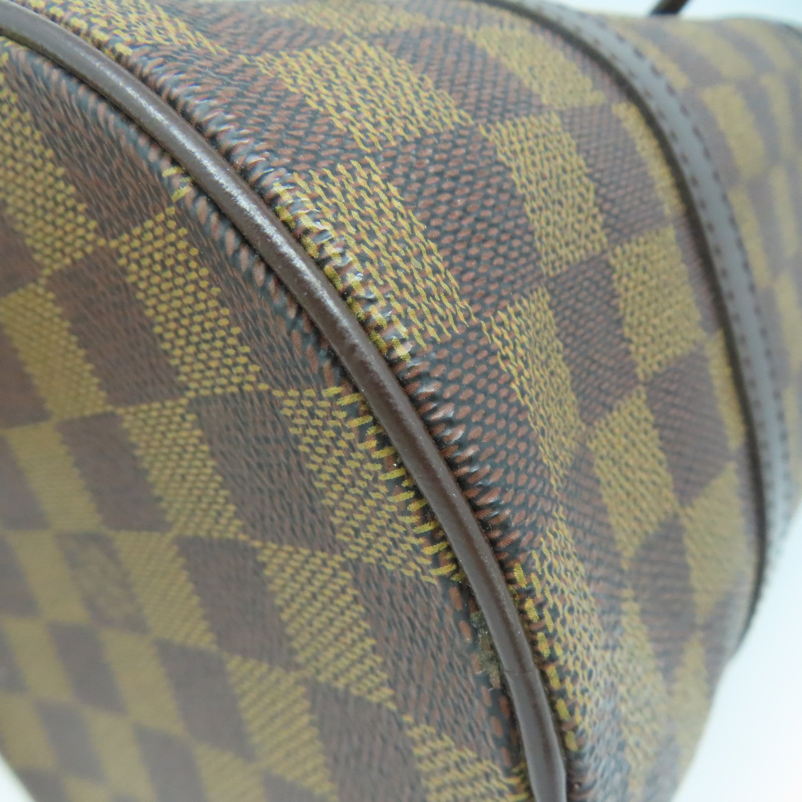 LOUIS VUITTON Damier Papillon GM金扣手挽袋啡色