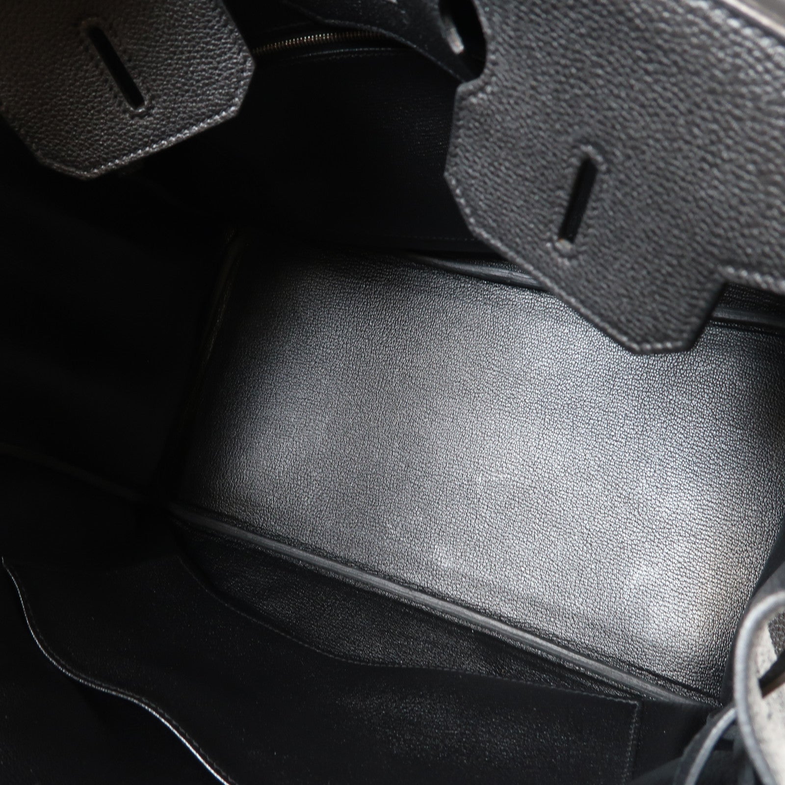 HERMES Togo皮革Birkin 35銀扣手挽袋Noir黑色