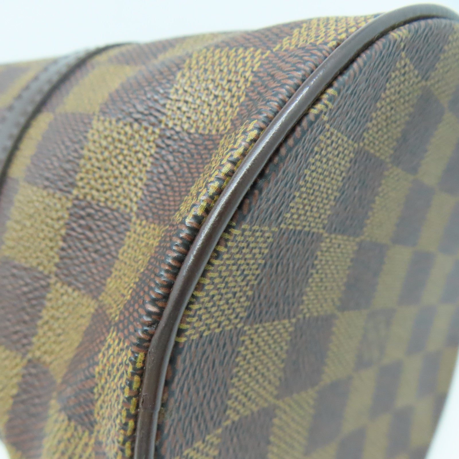 LOUIS VUITTON Damier Papillon GM金扣手挽袋啡色
