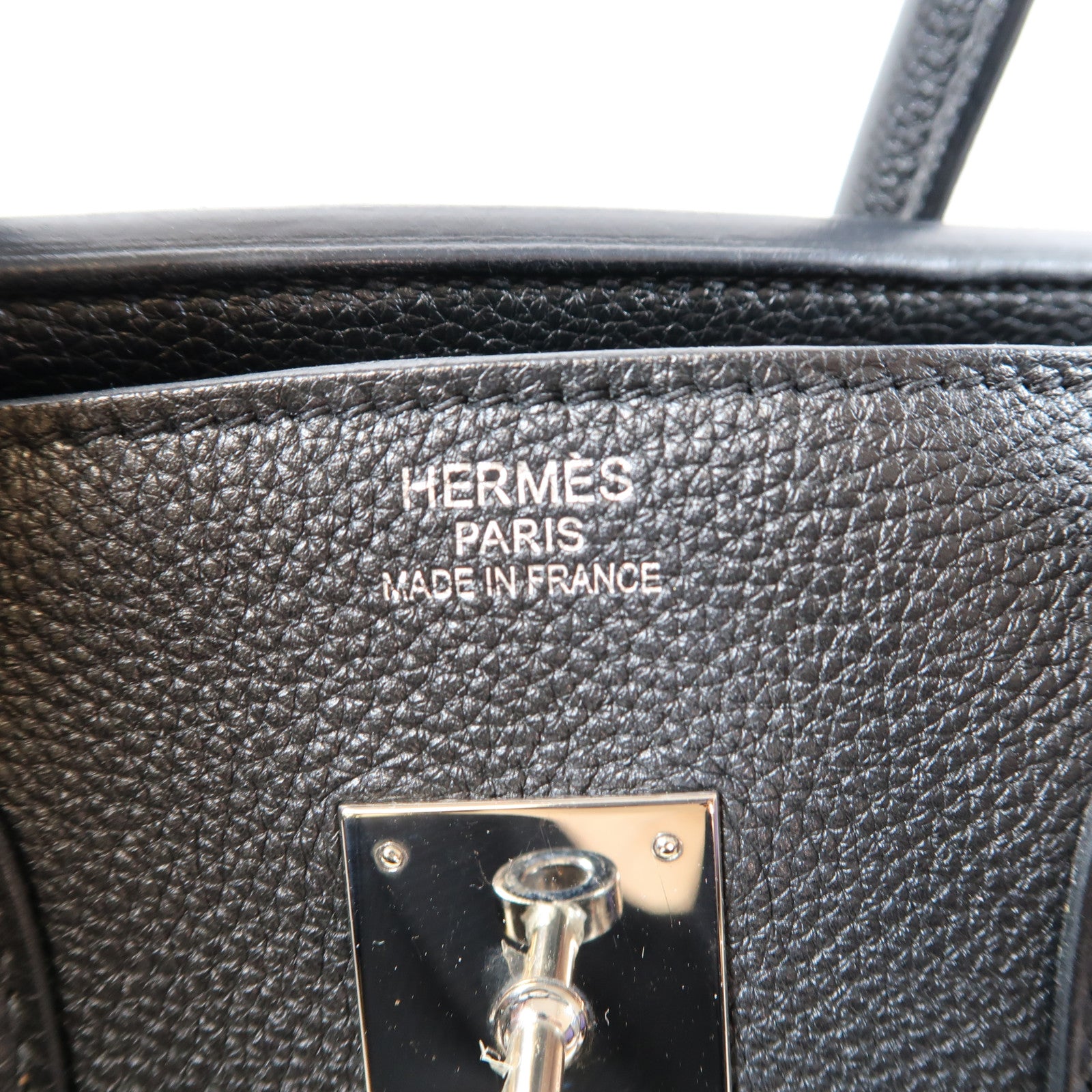 HERMES Togo皮革Birkin 35銀扣手挽袋Noir黑色