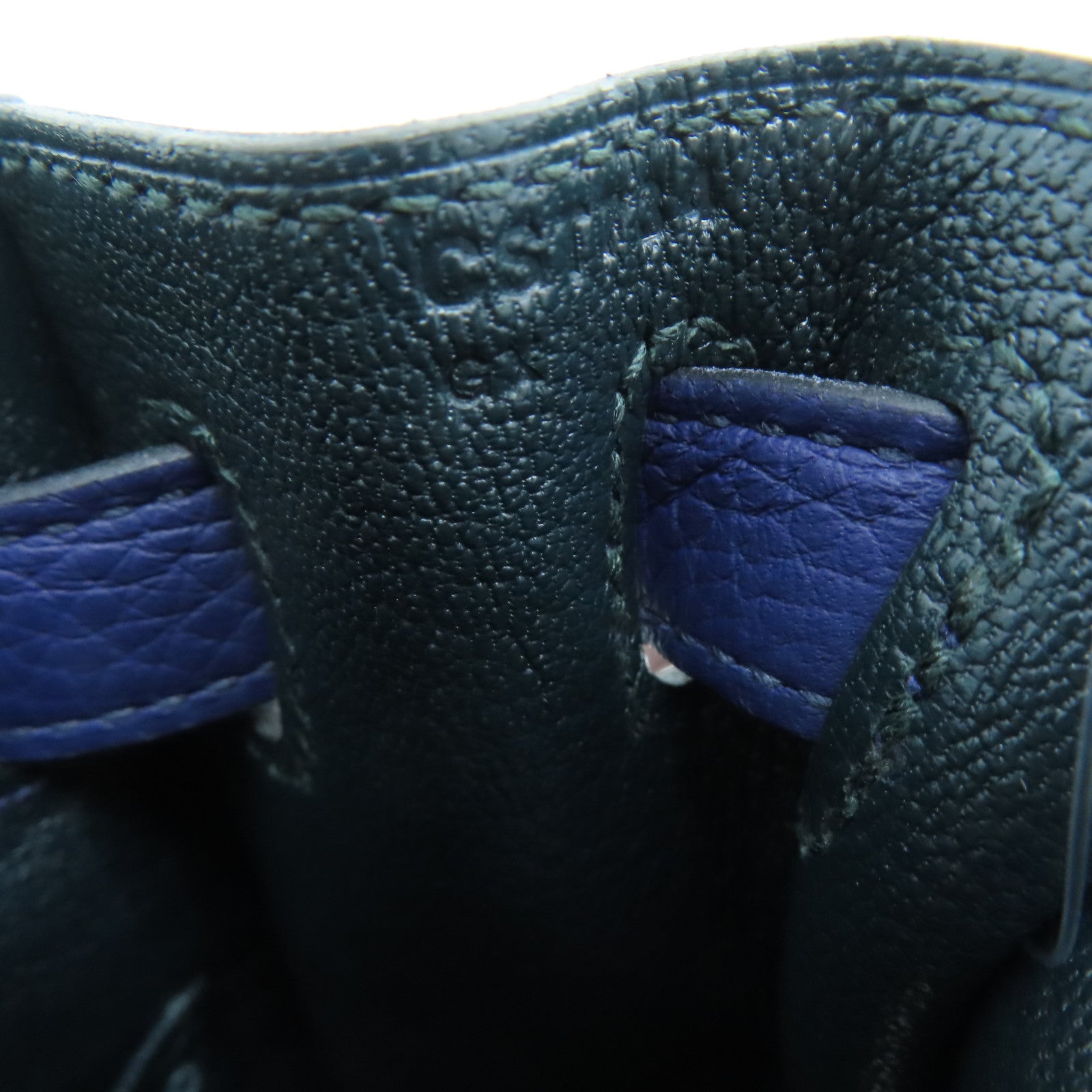 HERMES 【激減優惠】Clemence皮革Kelly 28 Lettre E銀扣手挽肩背兩用袋Zellige/Encre/Obscur
