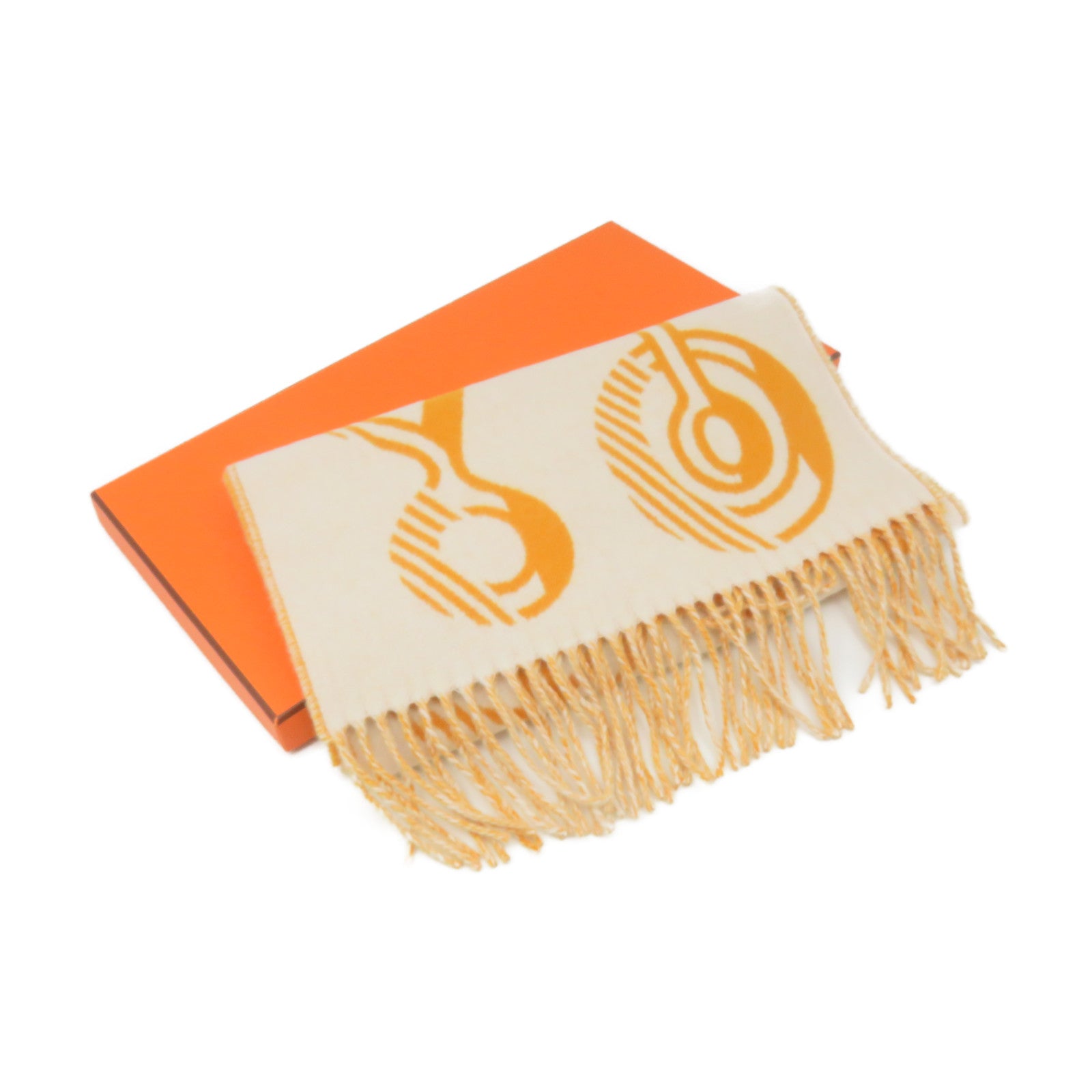HERMES 羊毛/羊絨Scarf圍巾杏色/啡色