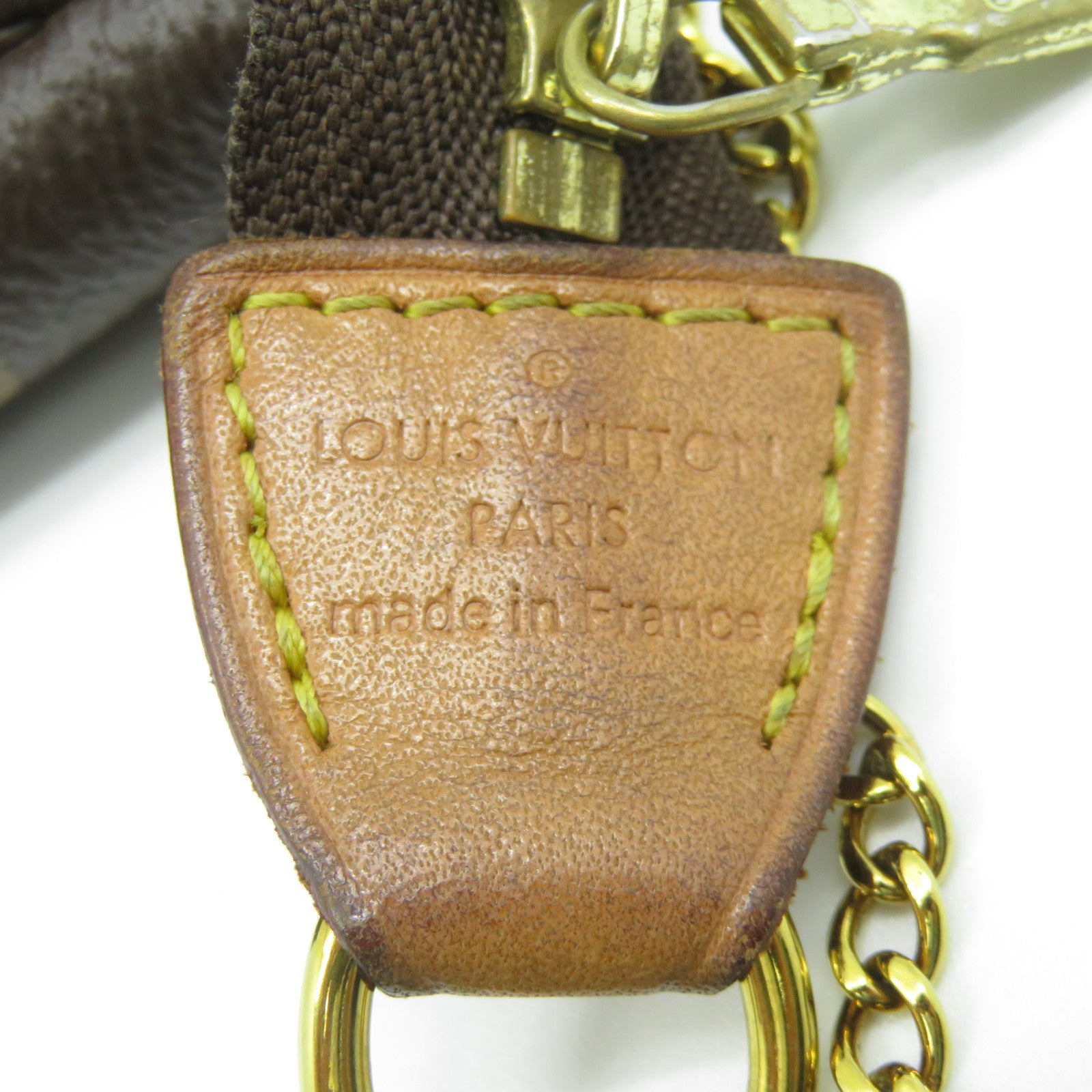 LOUIS VUITTON Monogram Pochette Access金扣手挽袋啡色