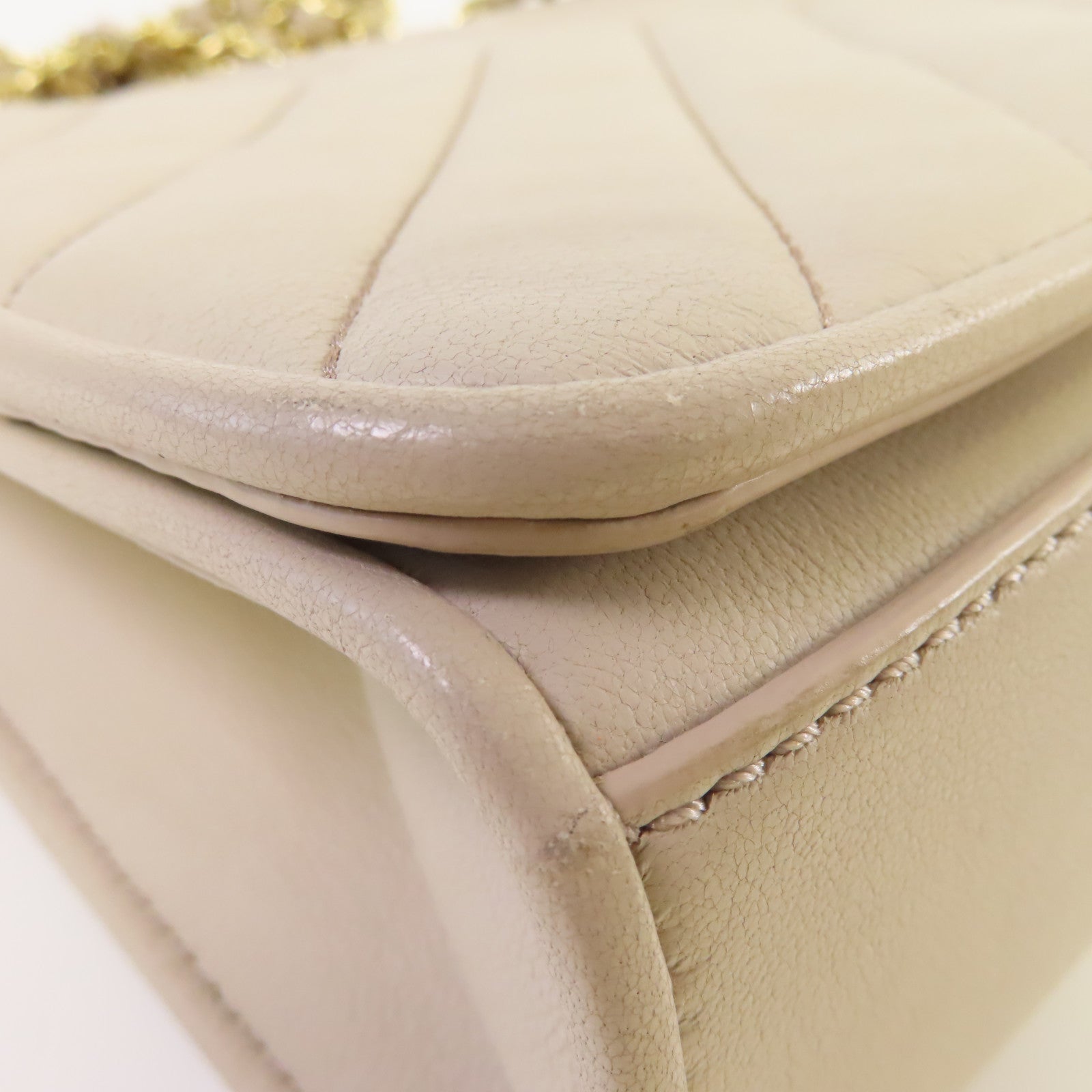 Tory Burch 牛皮皮革Chain Shoulder Bag金扣鏈帶肩背袋杏色