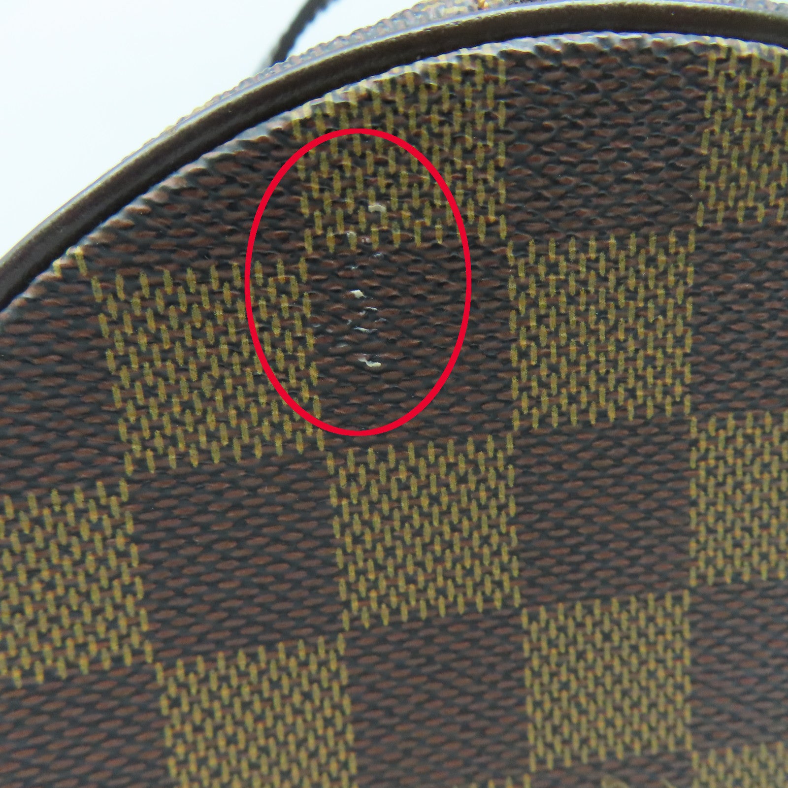 LOUIS VUITTON Damier Papillon GM金扣手挽袋啡色