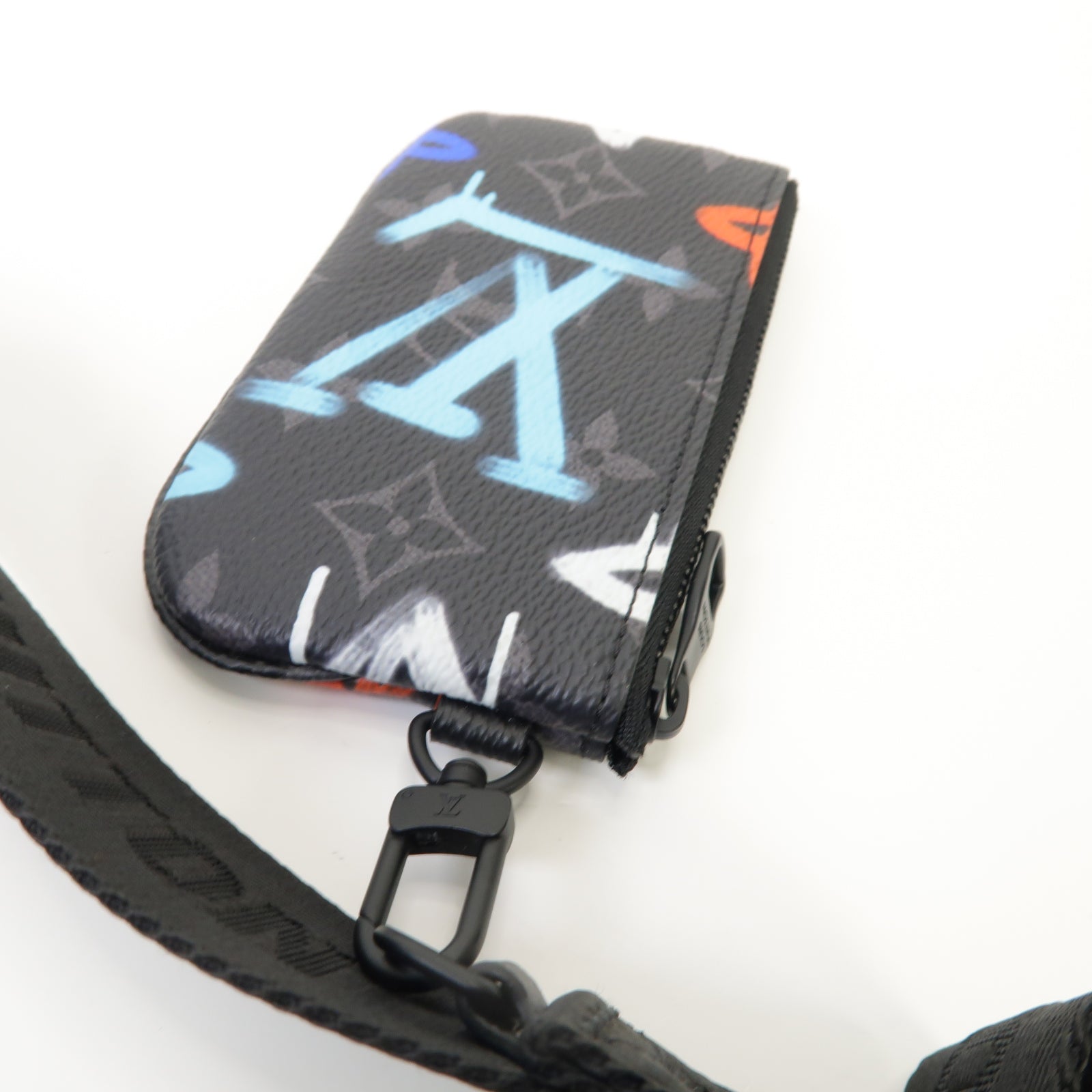 LOUIS VUITTON Monogram Graffiti Trio Messenger肩背袋黑色/彩色