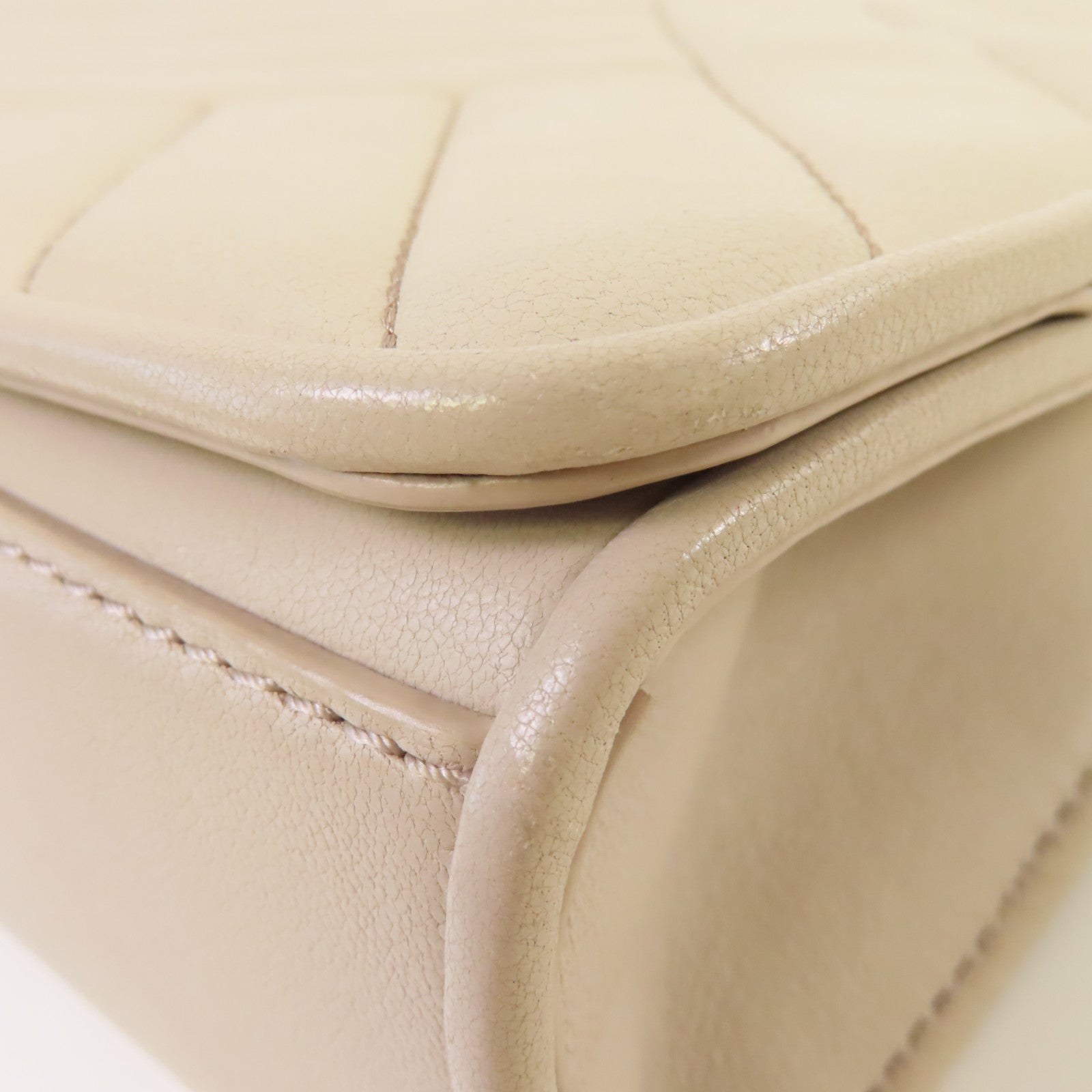 Tory Burch 牛皮皮革Chain Shoulder Bag金扣鏈帶肩背袋杏色