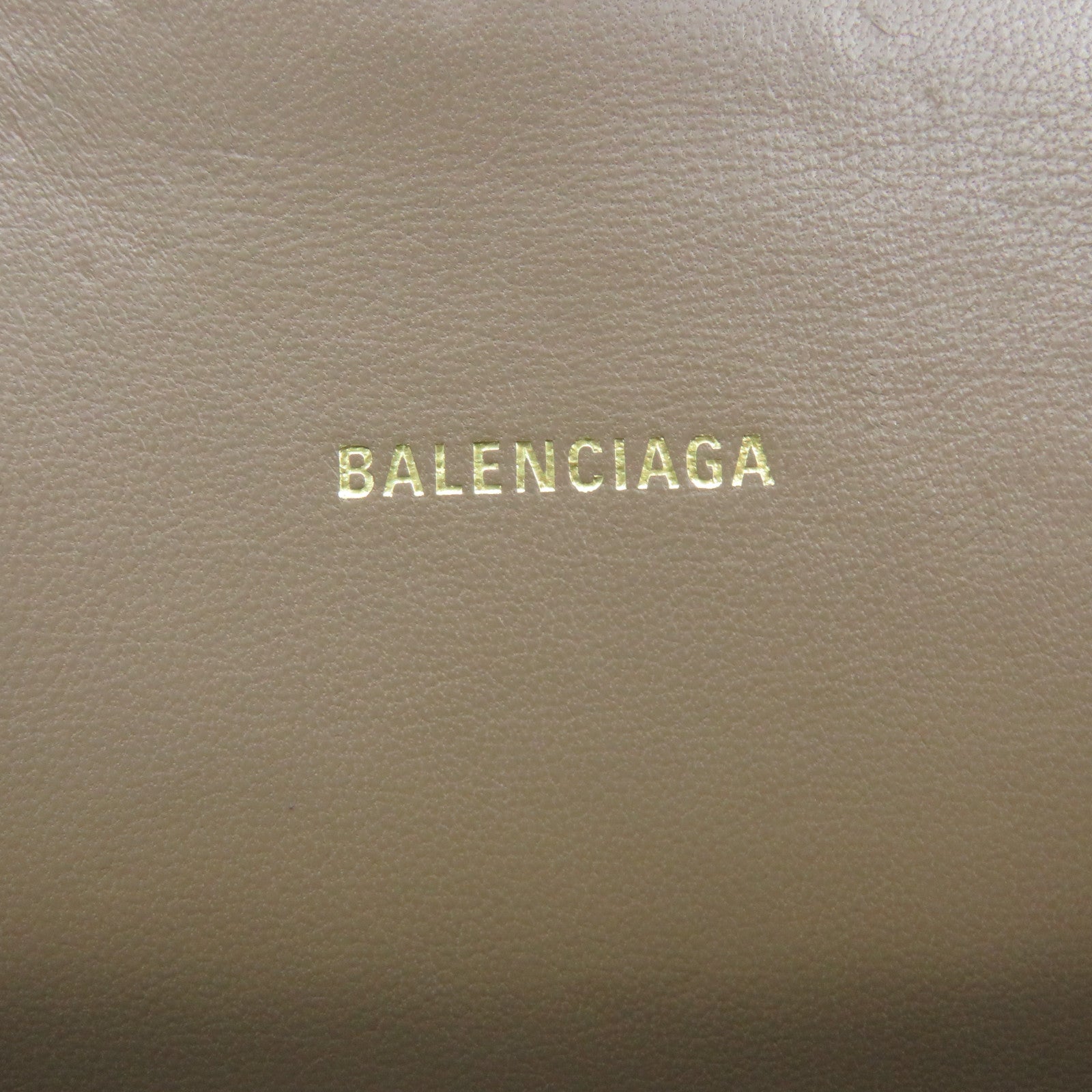 BALENCIAGA Cowhide Leather Hourglass Small 2Way Shoulder Bag Handle Shoulder Bag Brown