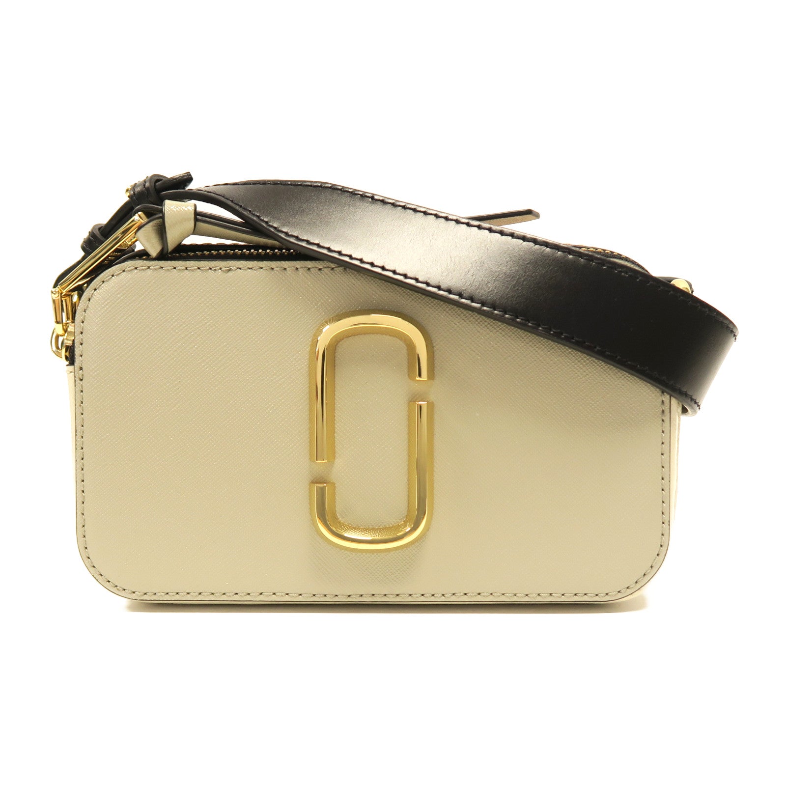 MARC JACOBS 牛皮皮革Shoulder Bag金扣肩背袋灰色