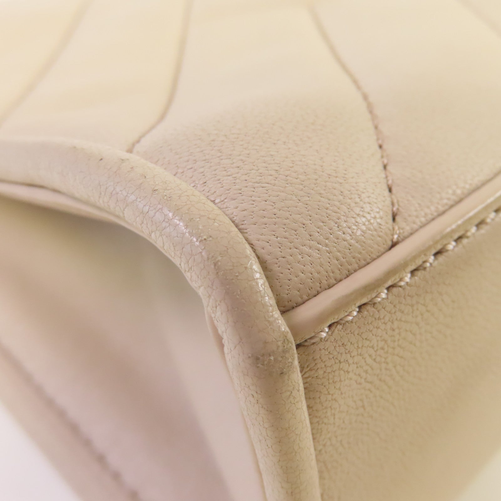 Tory Burch 牛皮皮革Chain Shoulder Bag金扣鏈帶肩背袋杏色