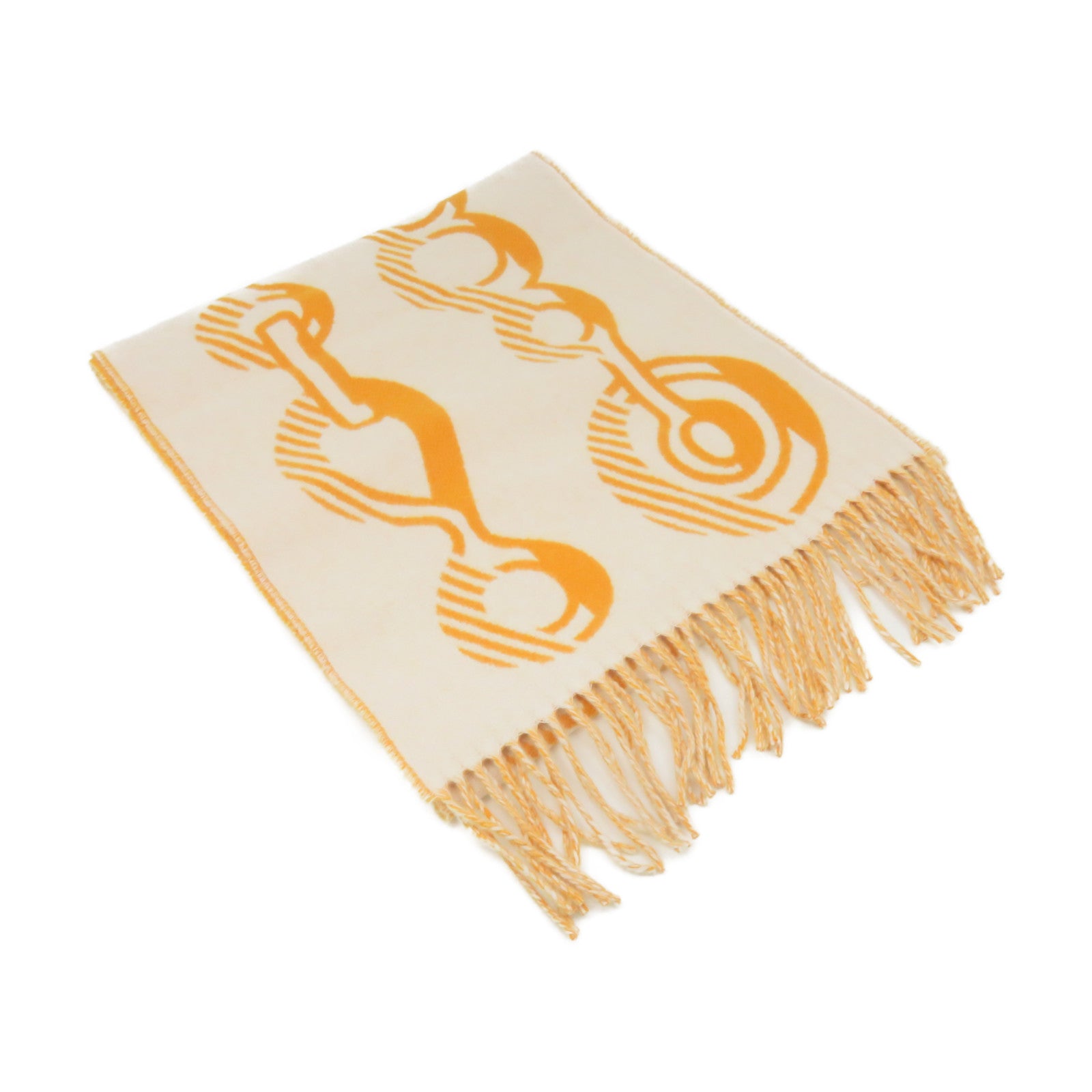 HERMES 羊毛/羊絨Scarf圍巾杏色/啡色
