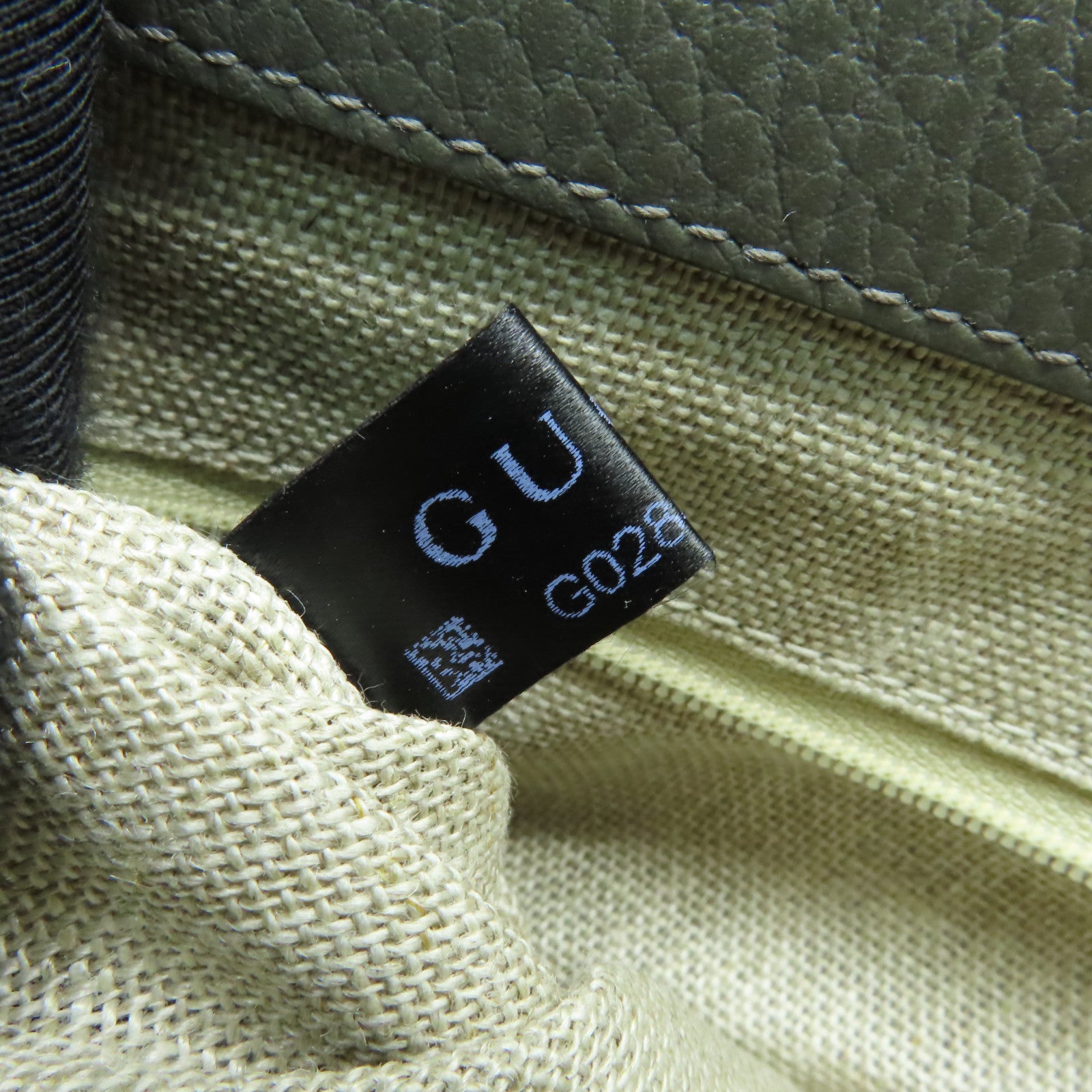 GUCCI 牛皮皮革Shoulder Bag銀扣鏈帶肩背袋灰色