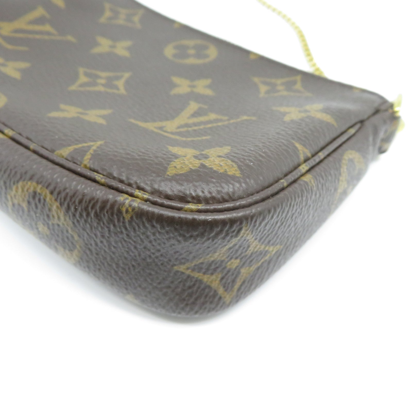 LOUIS VUITTON Monogram Pochette Access金扣手挽袋啡色
