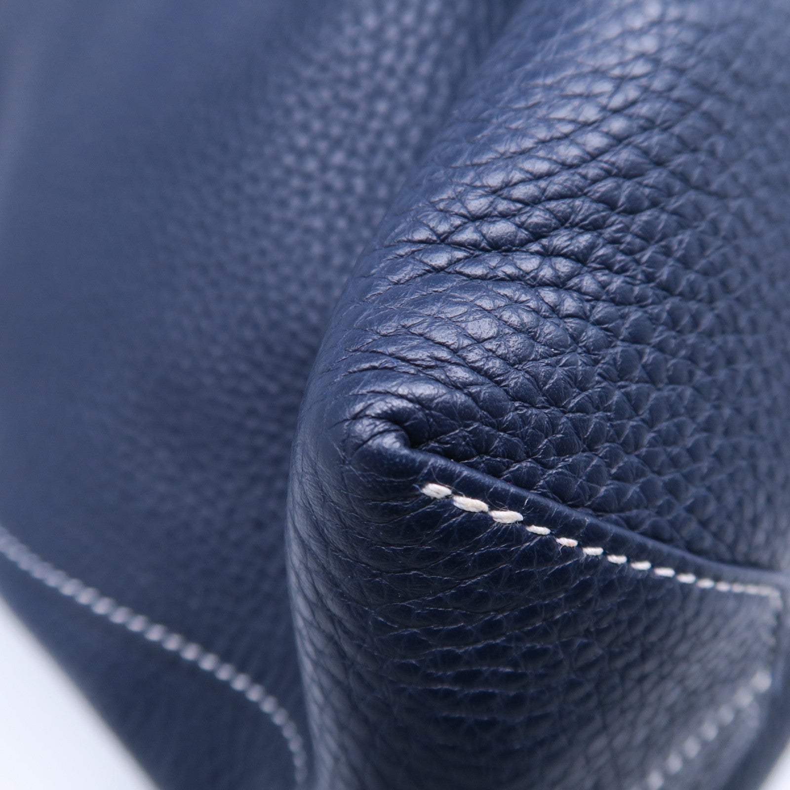HERMES Taurillon Clemence皮革Double Sens手挽袋藍色/紫色