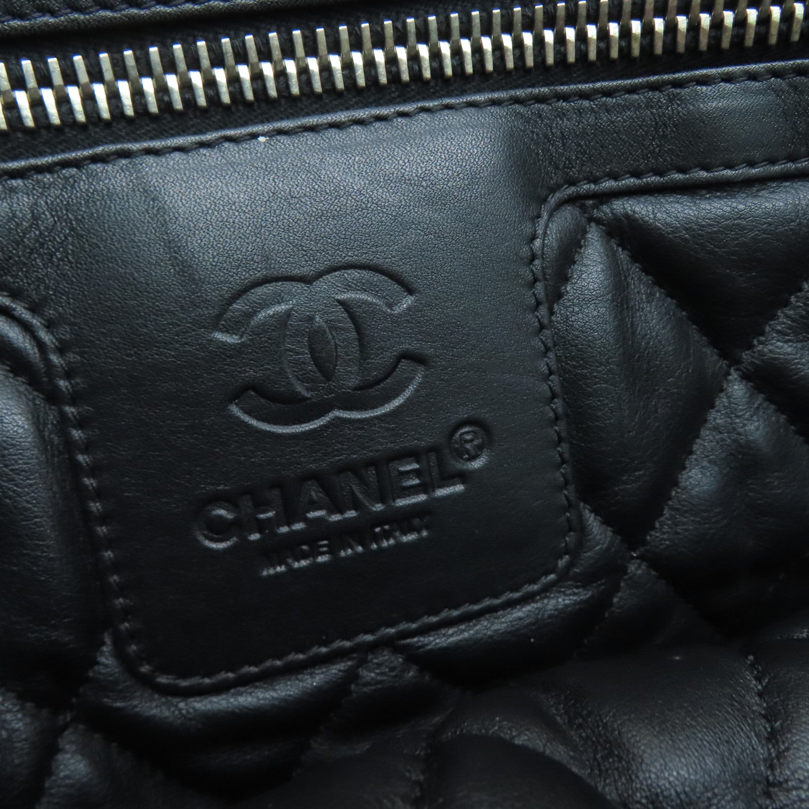 CHANEL 羊皮皮革Cococoon银扣托特袋酒红色