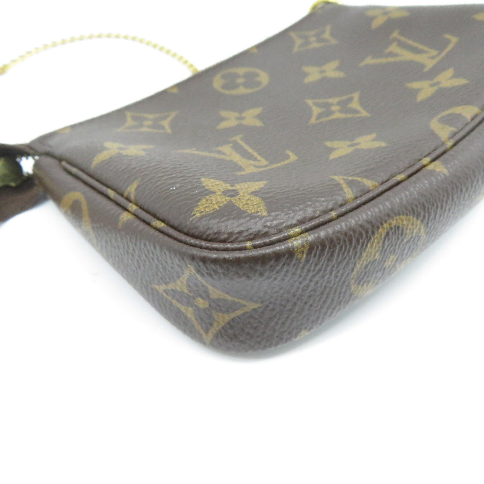 LOUIS VUITTON Monogram Pochette Access金扣手挽袋啡色