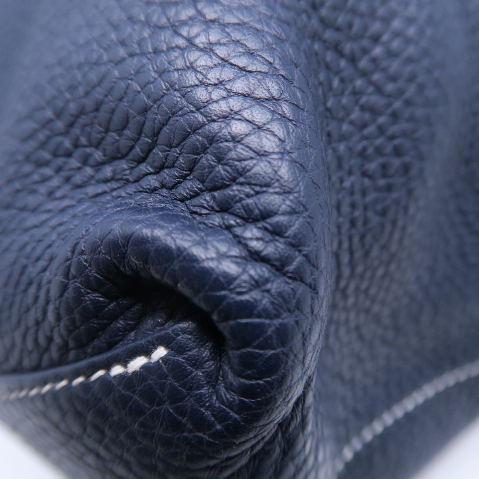 HERMES Taurillon Clemence皮革Double Sens手挽袋藍色/紫色