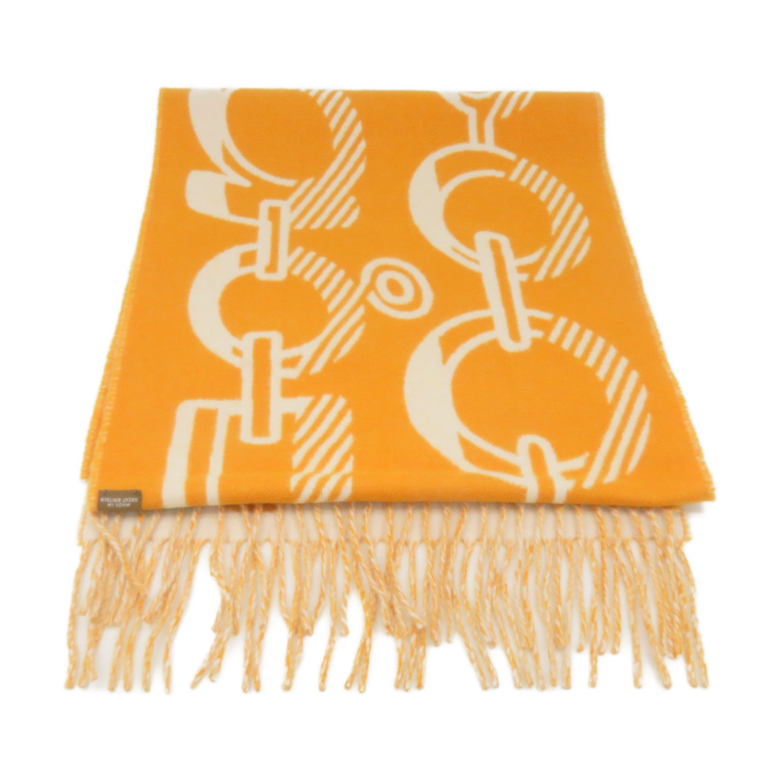 HERMES 羊毛/羊絨Scarf圍巾杏色/啡色