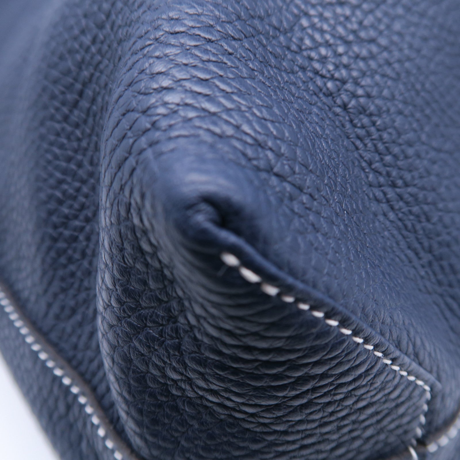 HERMES Taurillon Clemence皮革Double Sens手挽袋藍色/紫色