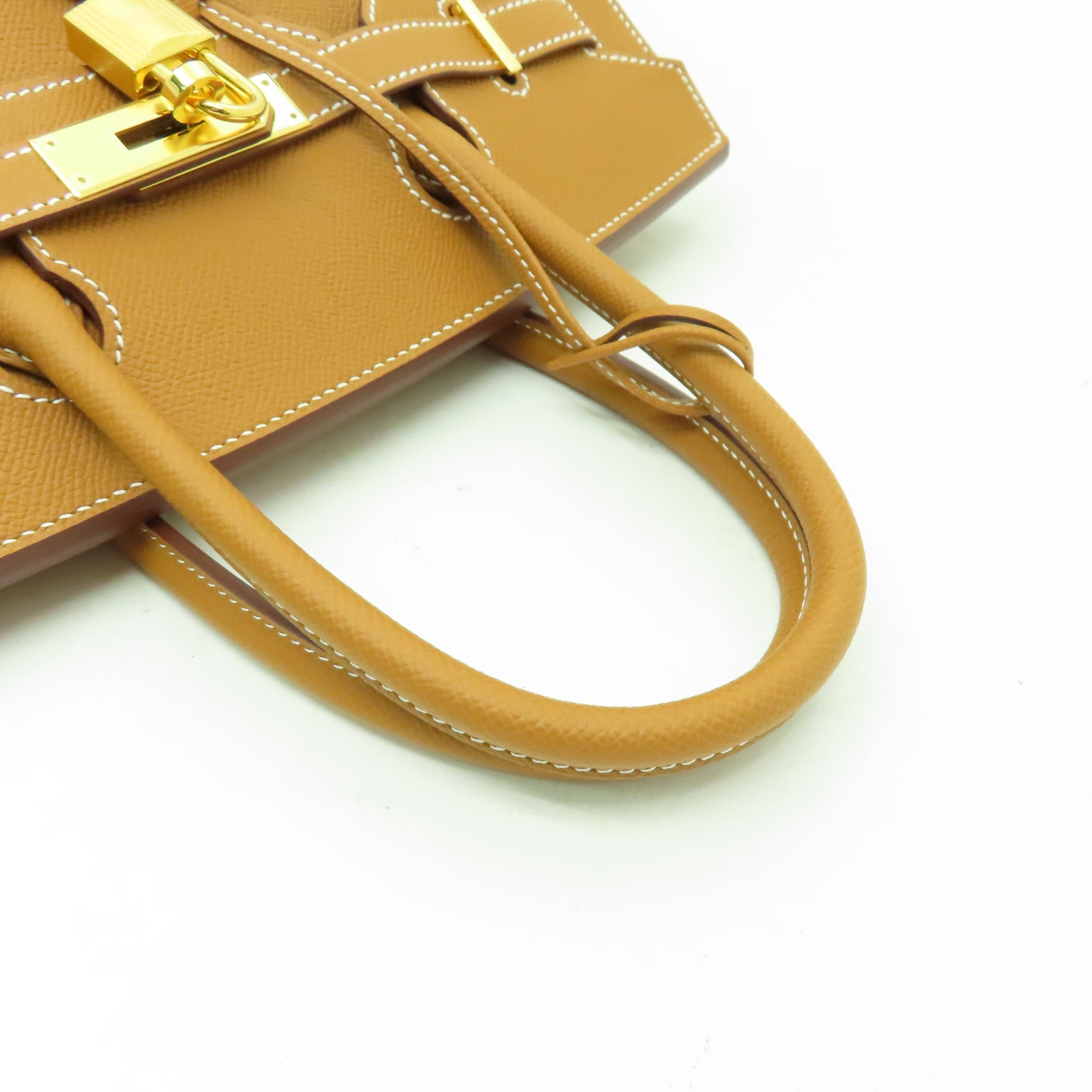 HERMES Veau Epsom皮革Birkin 30金扣手挽袋金色經典駝色