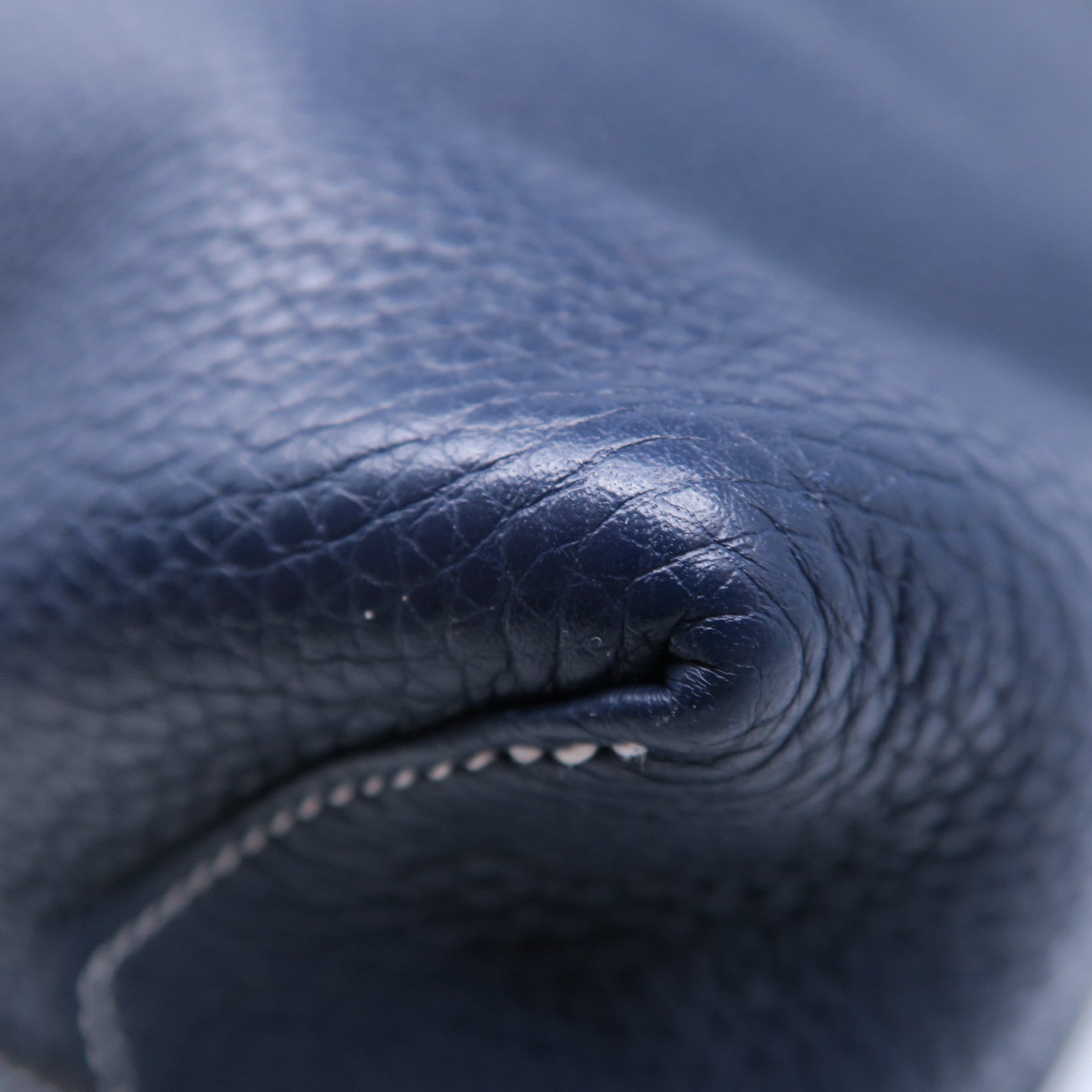 HERMES Taurillon Clemence皮革Double Sens手挽袋藍色/紫色
