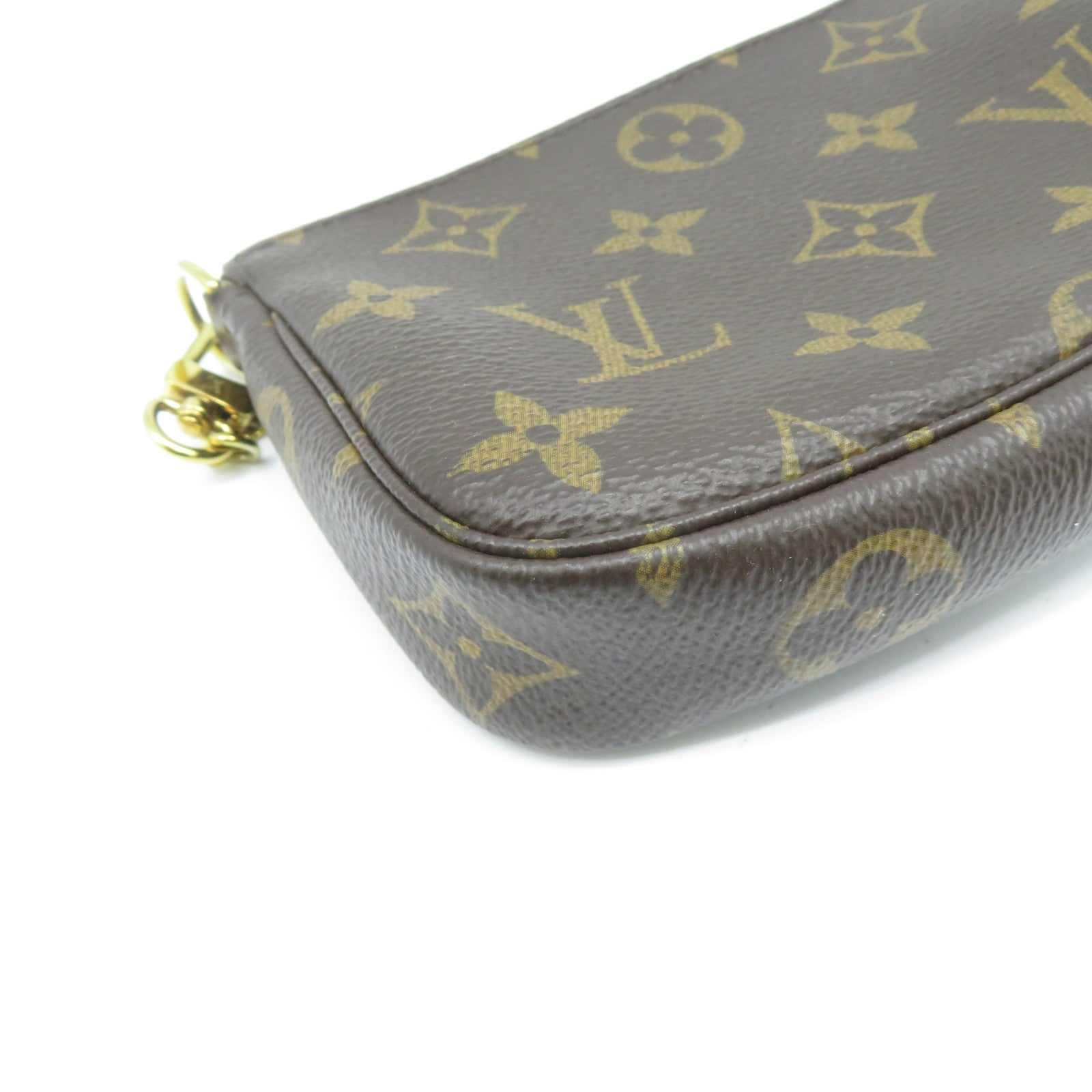 LOUIS VUITTON Monogram Pochette Access金扣手挽袋啡色
