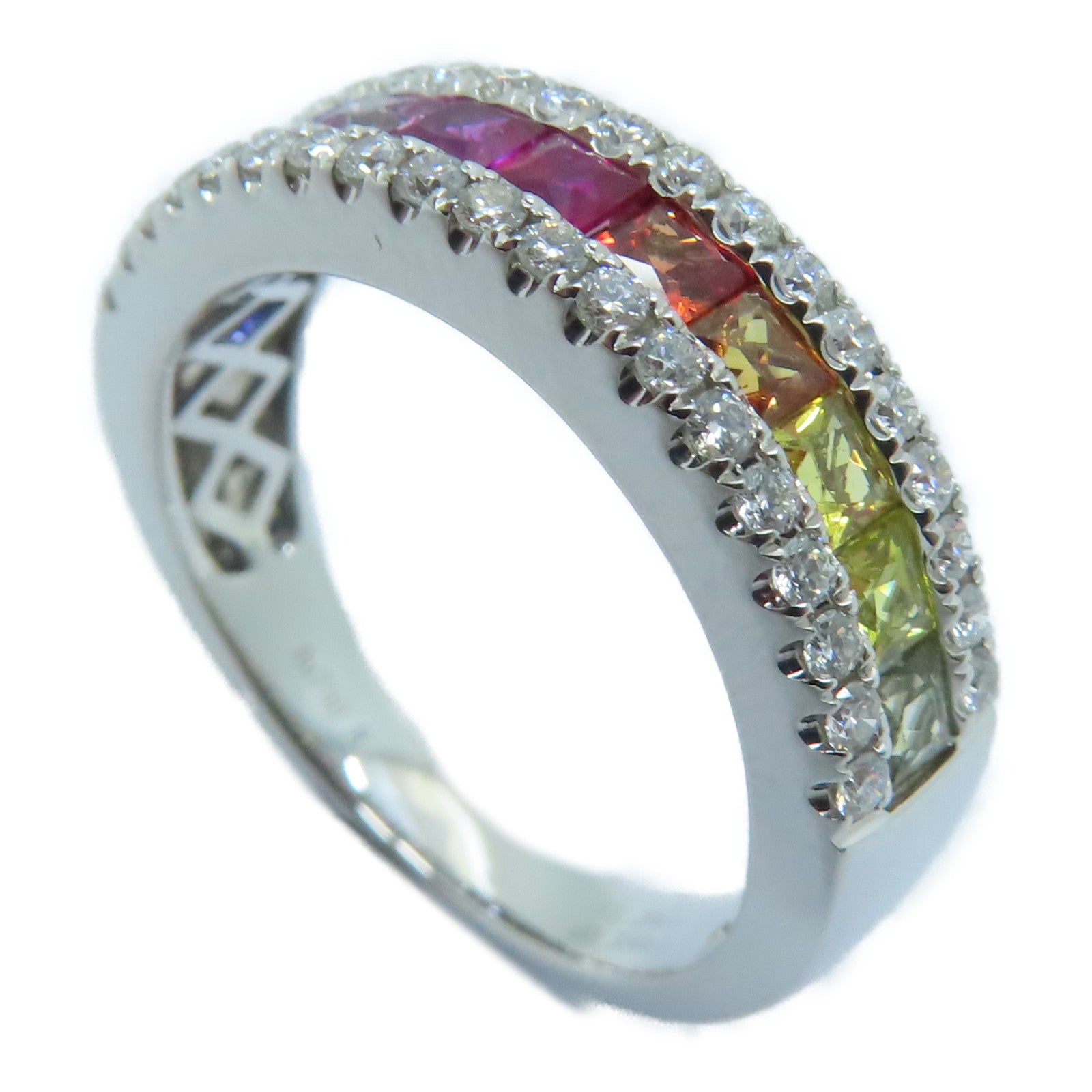 JEWELRY 【激減優惠】18K白金Sapphire Ring 1.20ct藍寶石/0.35ct鑽石戒指US#6.25