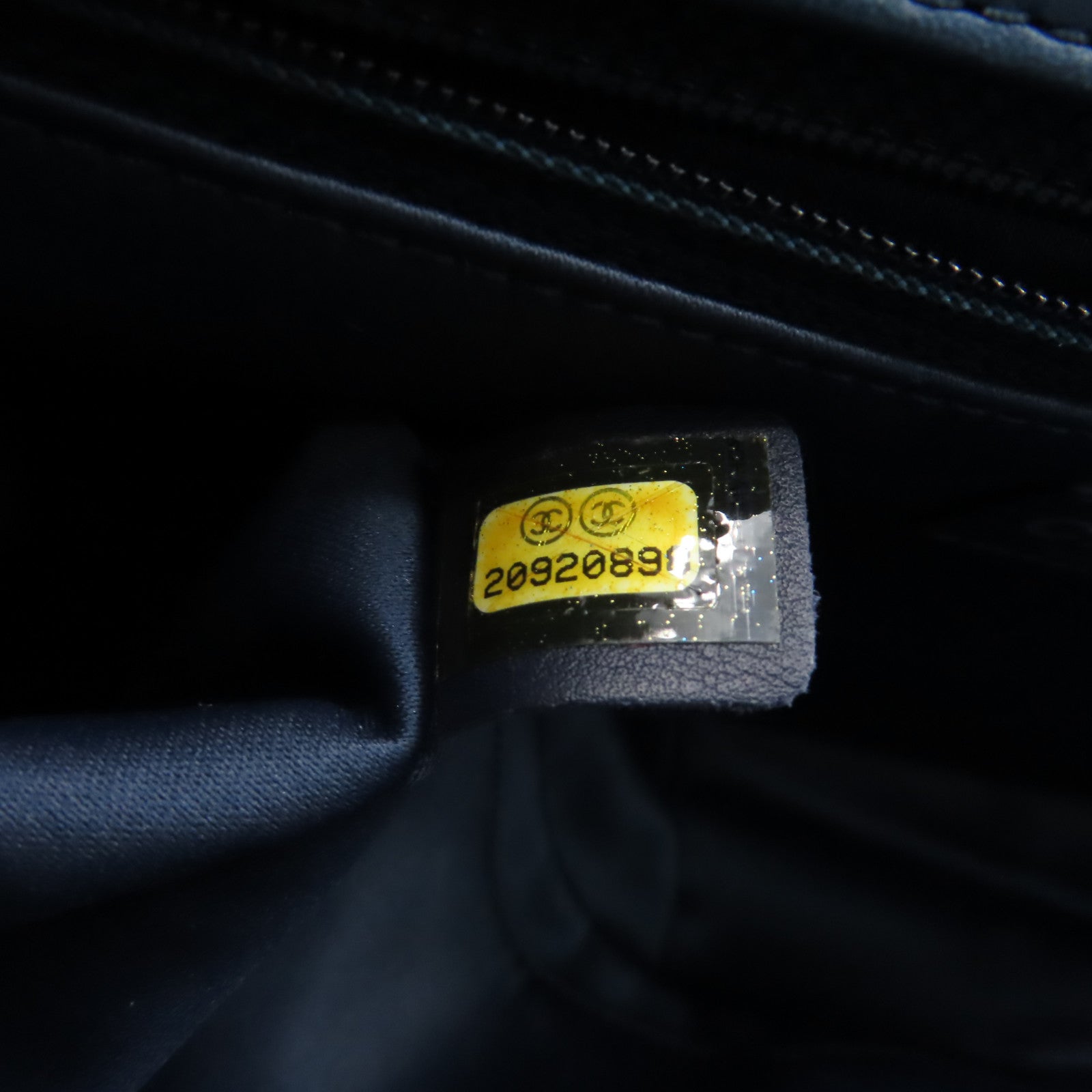 CHANEL 菱格羊皮皮革Chain Shoulder銀扣鏈帶肩背袋藍色