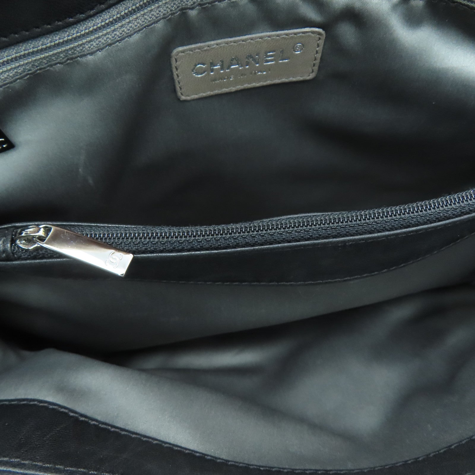 CHANEL 【激减优惠】马毛Chain Shoulder银扣链带肩背袋黑色