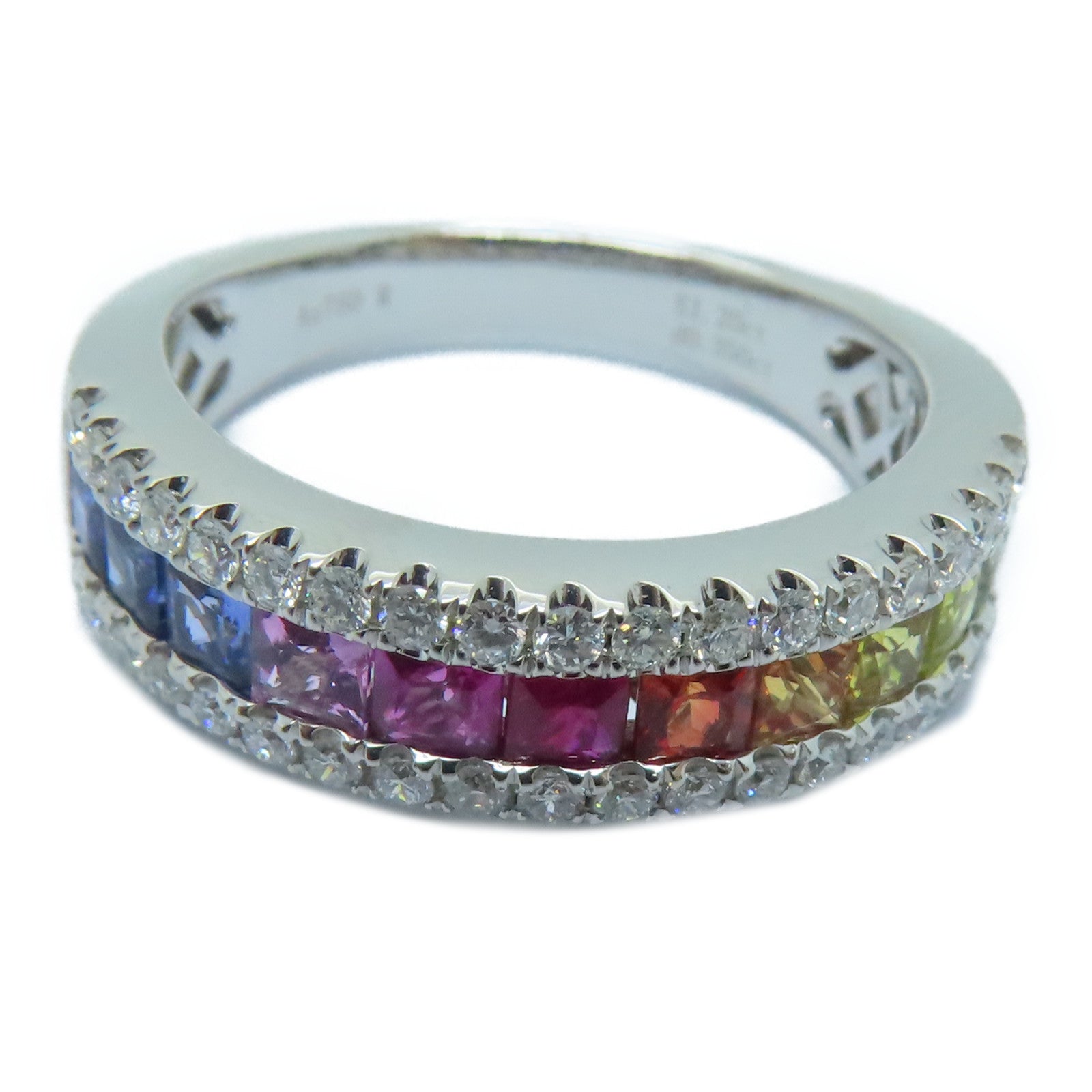 JEWELRY 【激減優惠】18K白金Sapphire Ring 1.20ct藍寶石/0.35ct鑽石戒指US#6.25