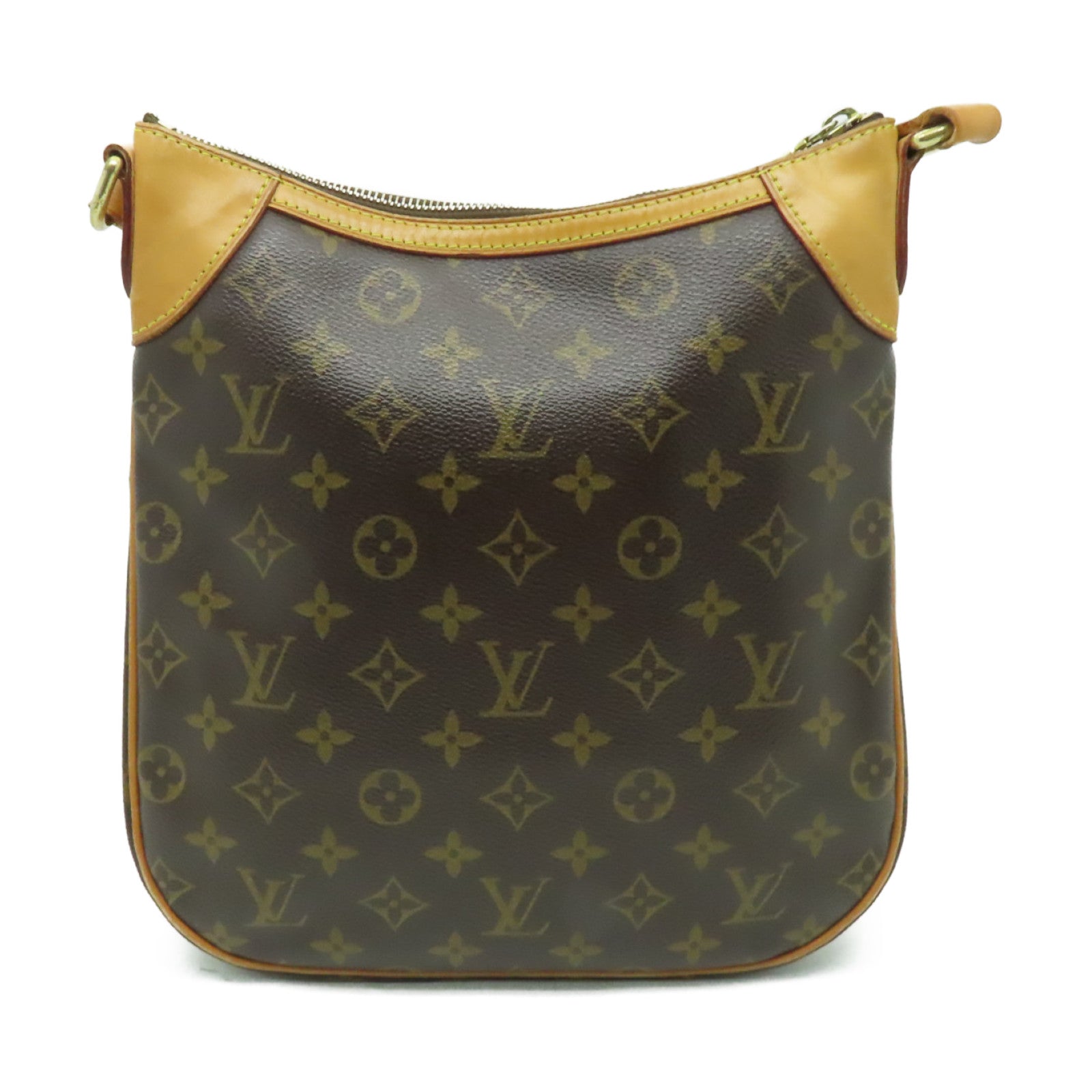 LOUIS VUITTON Monogram Odeon PM金扣肩背袋啡色