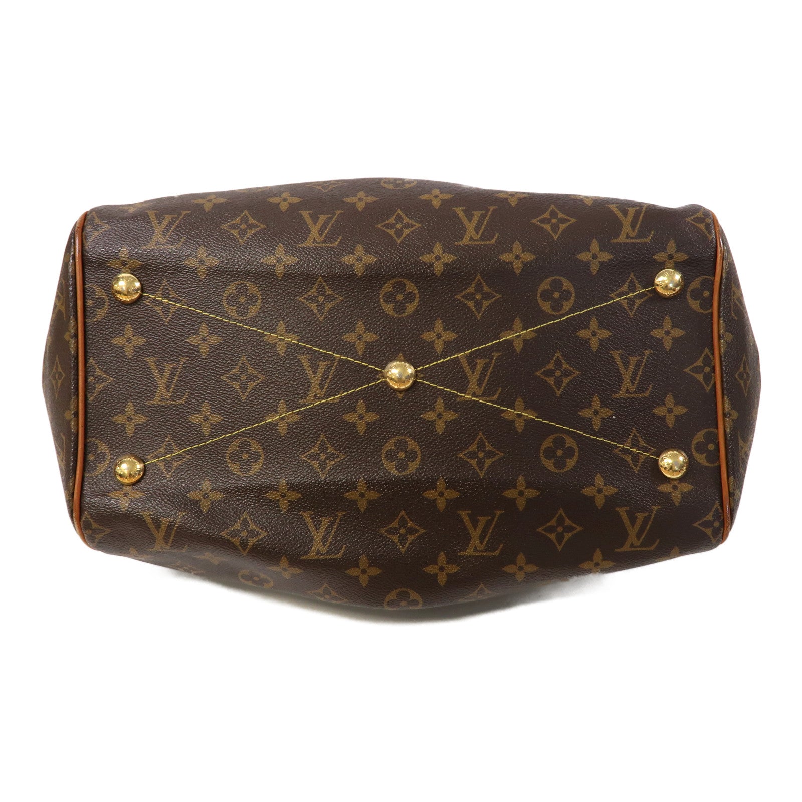 LOUIS VUITTON Monogram Tivoli GM金扣手挽袋啡色