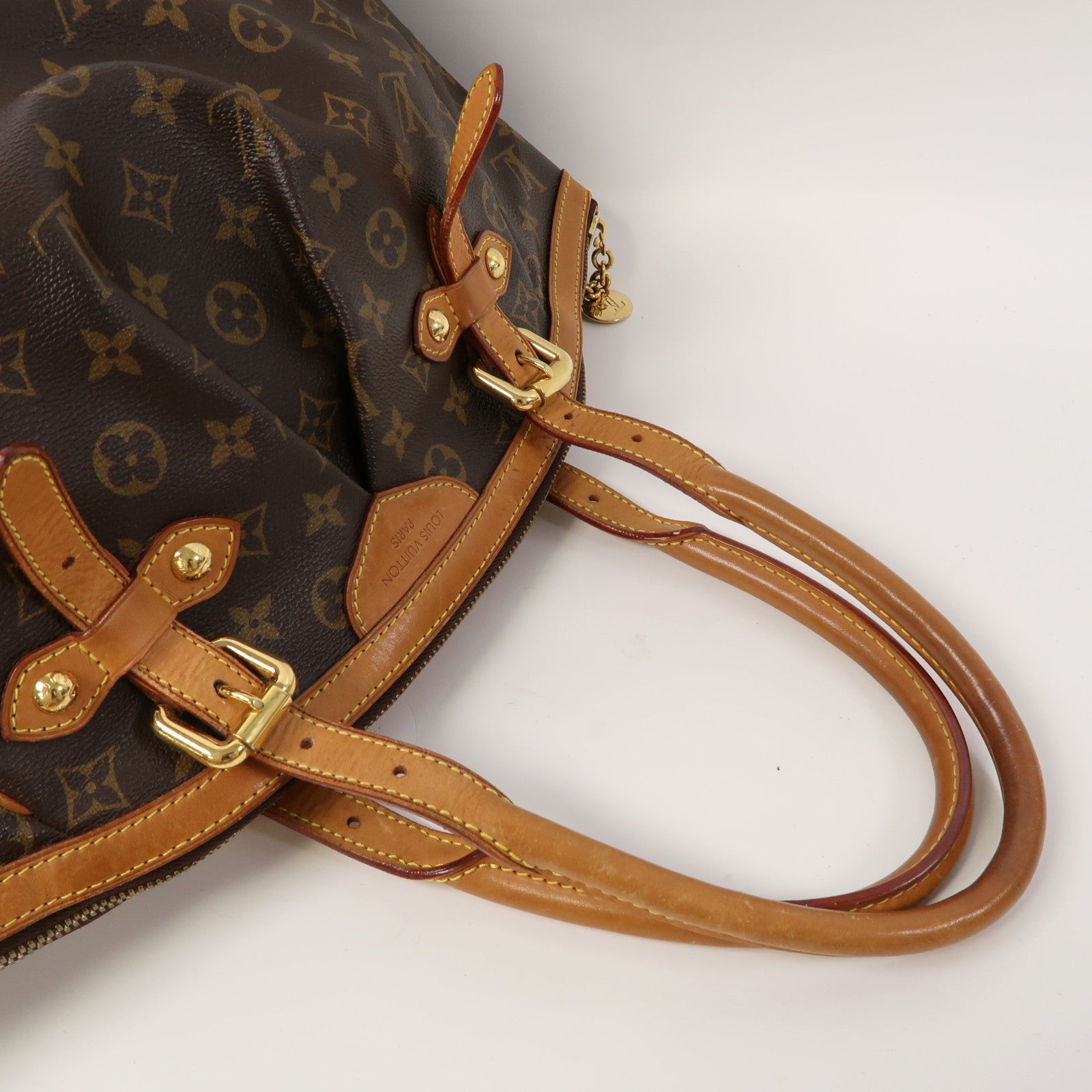 LOUIS VUITTON Monogram Tivoli GM金扣手挽袋啡色