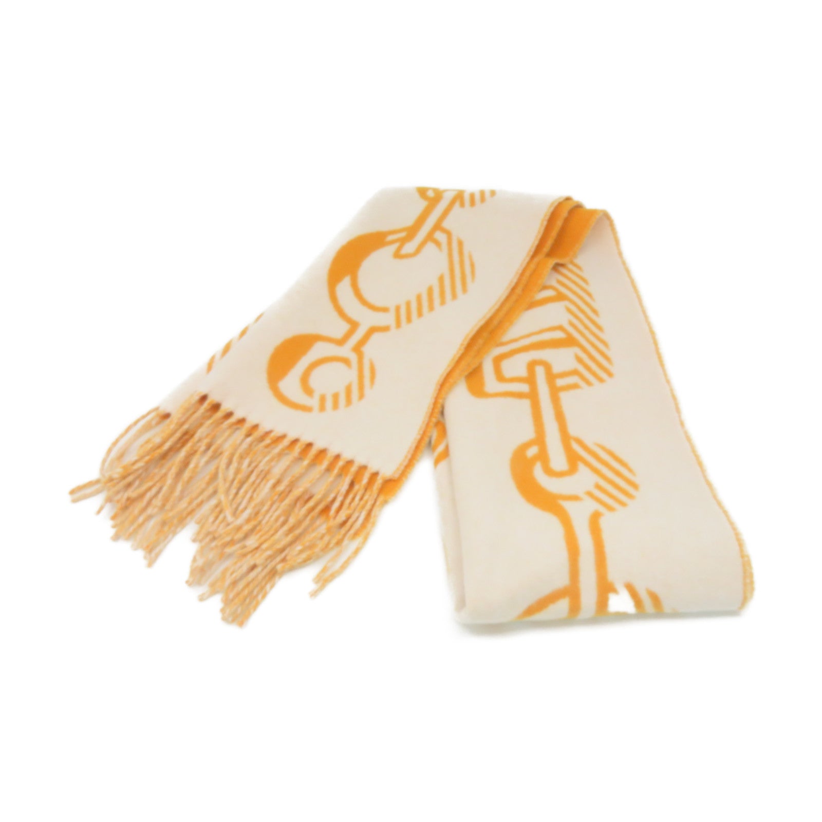 HERMES 羊毛/羊絨Scarf圍巾杏色/啡色
