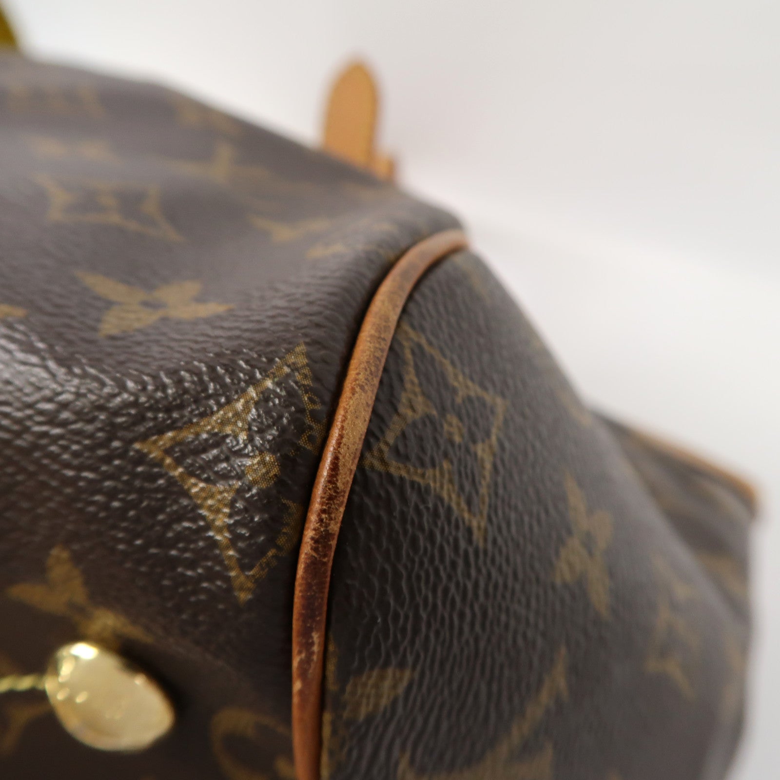 LOUIS VUITTON Monogram Tivoli GM金扣手挽袋啡色