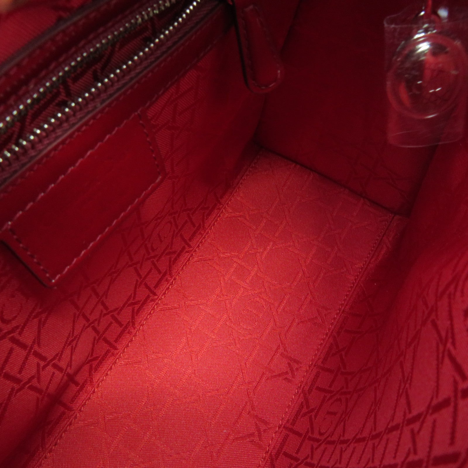 Dior 【激減優惠】漆皮皮革Lady Dior 2Way Shoulder Bag手挽肩背兩用袋酒紅色