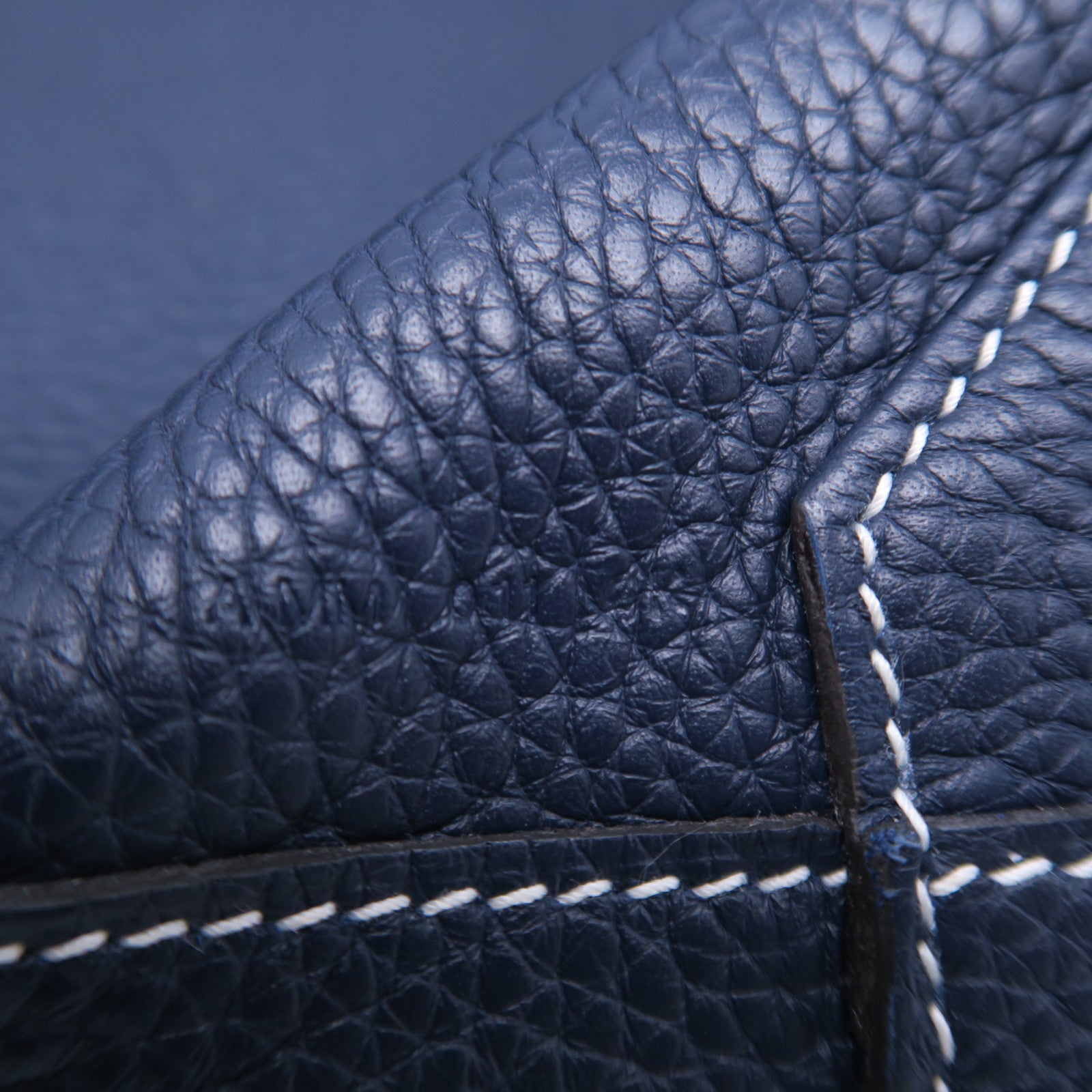 HERMES Taurillon Clemence皮革Double Sens手挽袋藍色/紫色